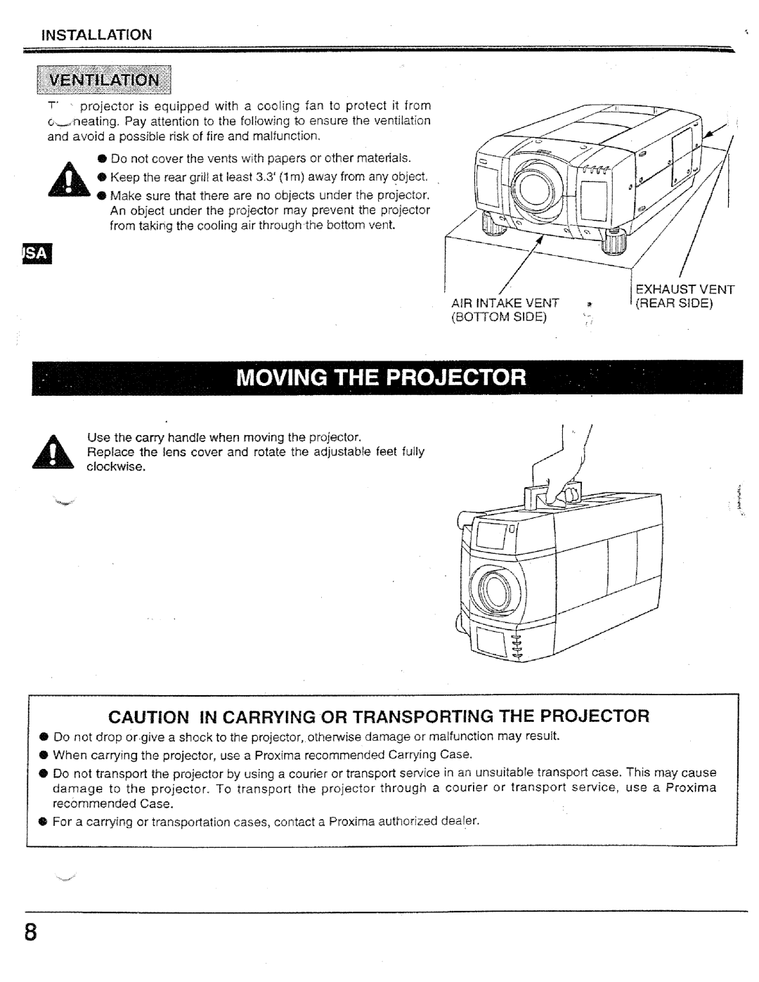 Proxima ASA PROAV9320L manual 