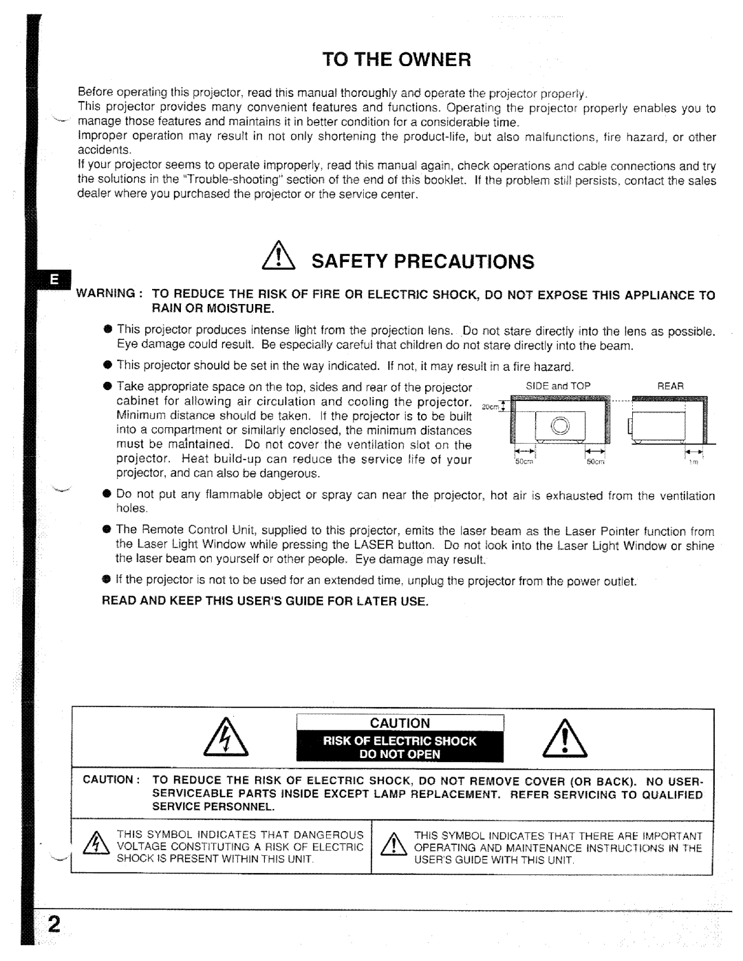 Proxima ASA PROAV9410L manual 