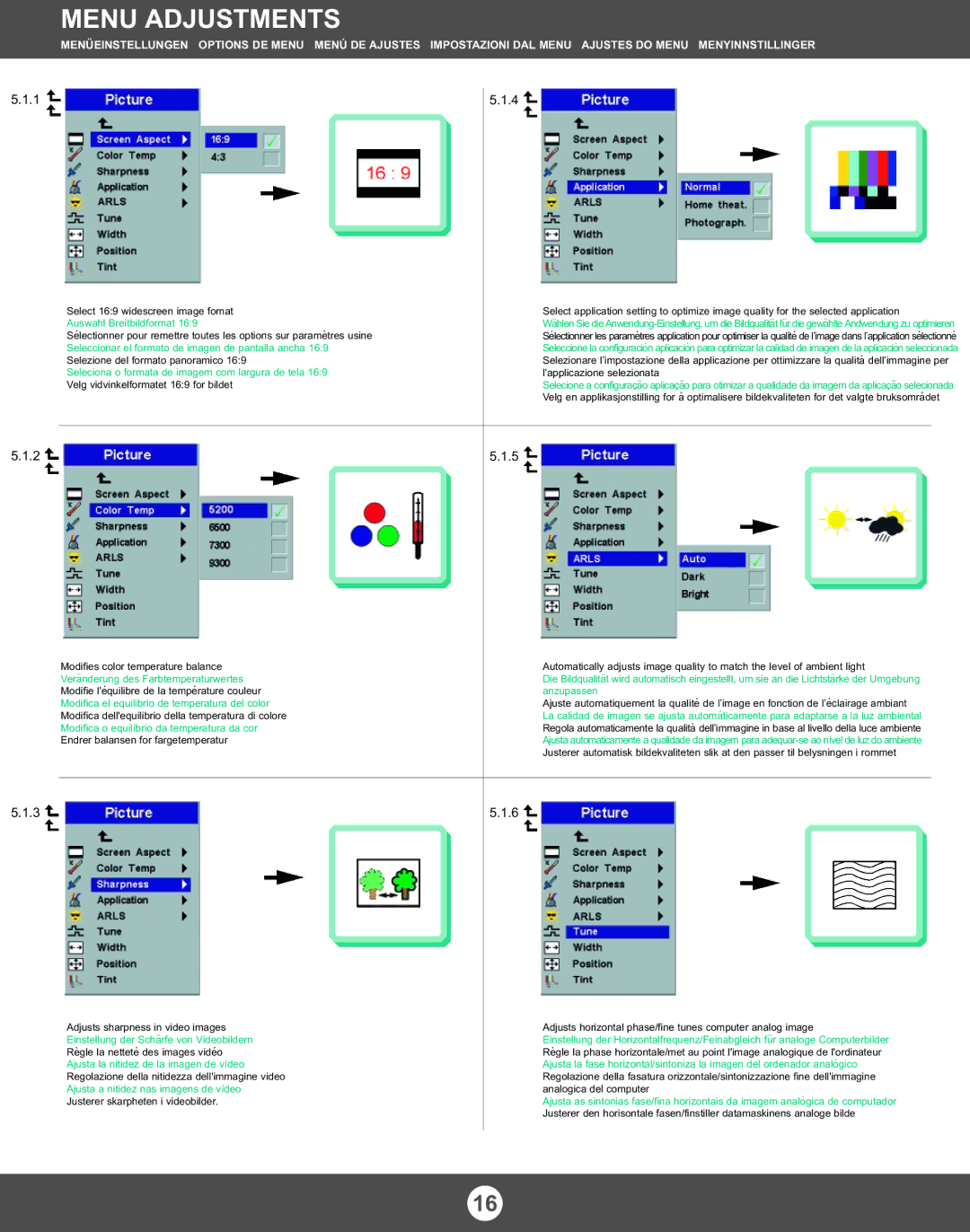 Proxima ASA X350 manual Auswahl Breitbildformat, Seleccionar el formato de imagen de pantalla ancha 