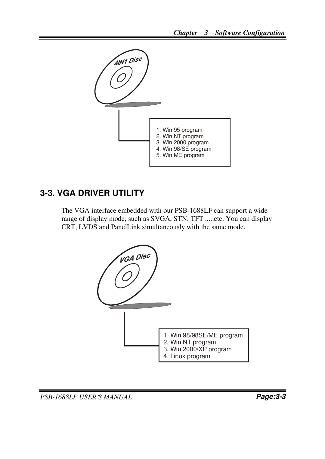 PSB Speakers PSB-1688LF M1 user manual VGA Driver Utility 