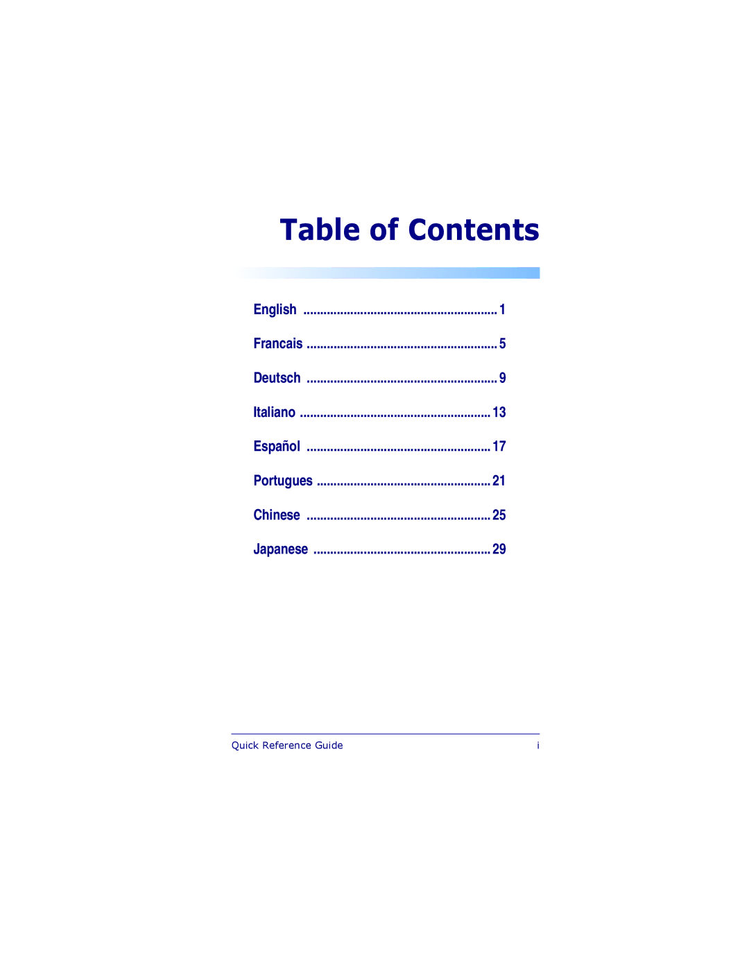 PSC 1000I manual Table of Contents 