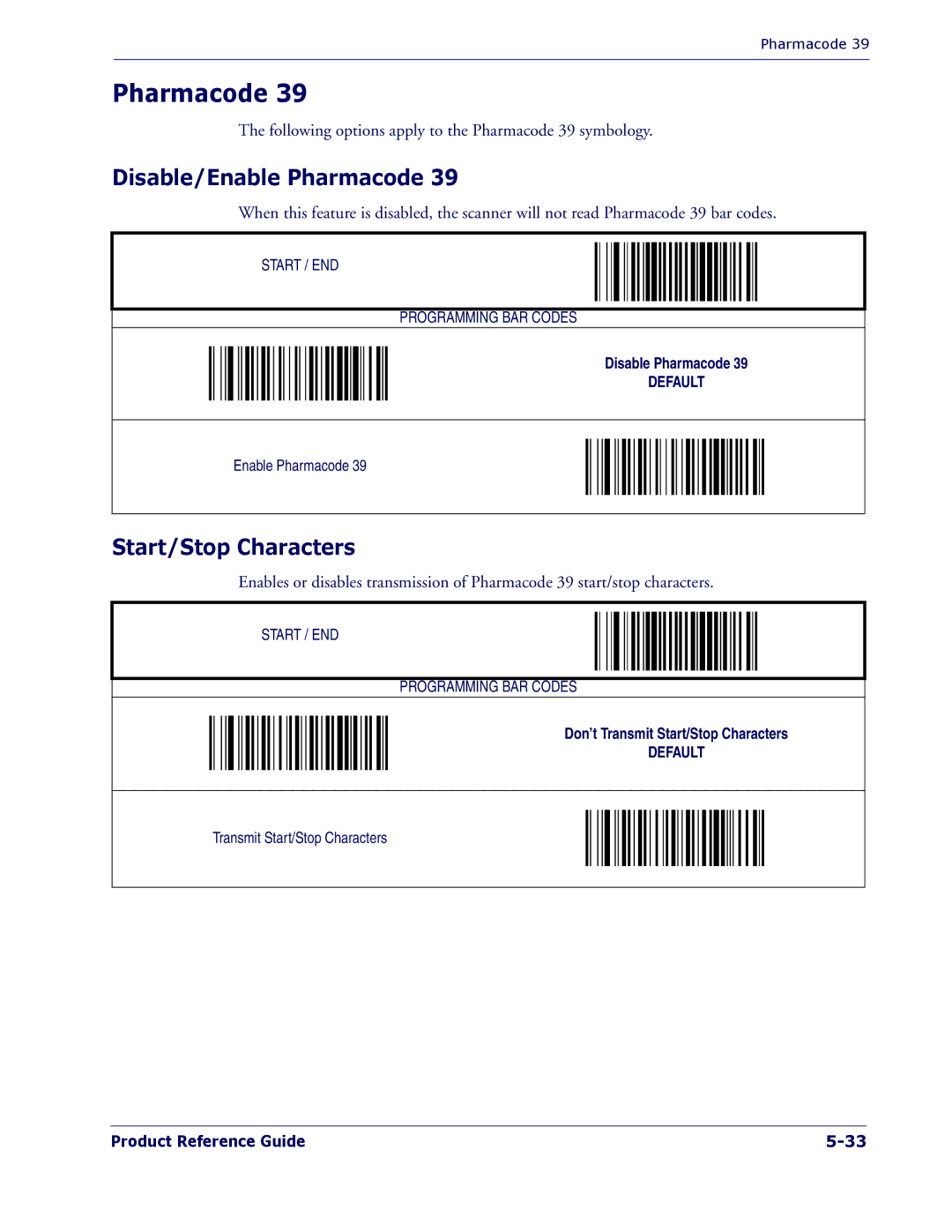 PSC 1400I manual Disable/Enable Pharmacode 