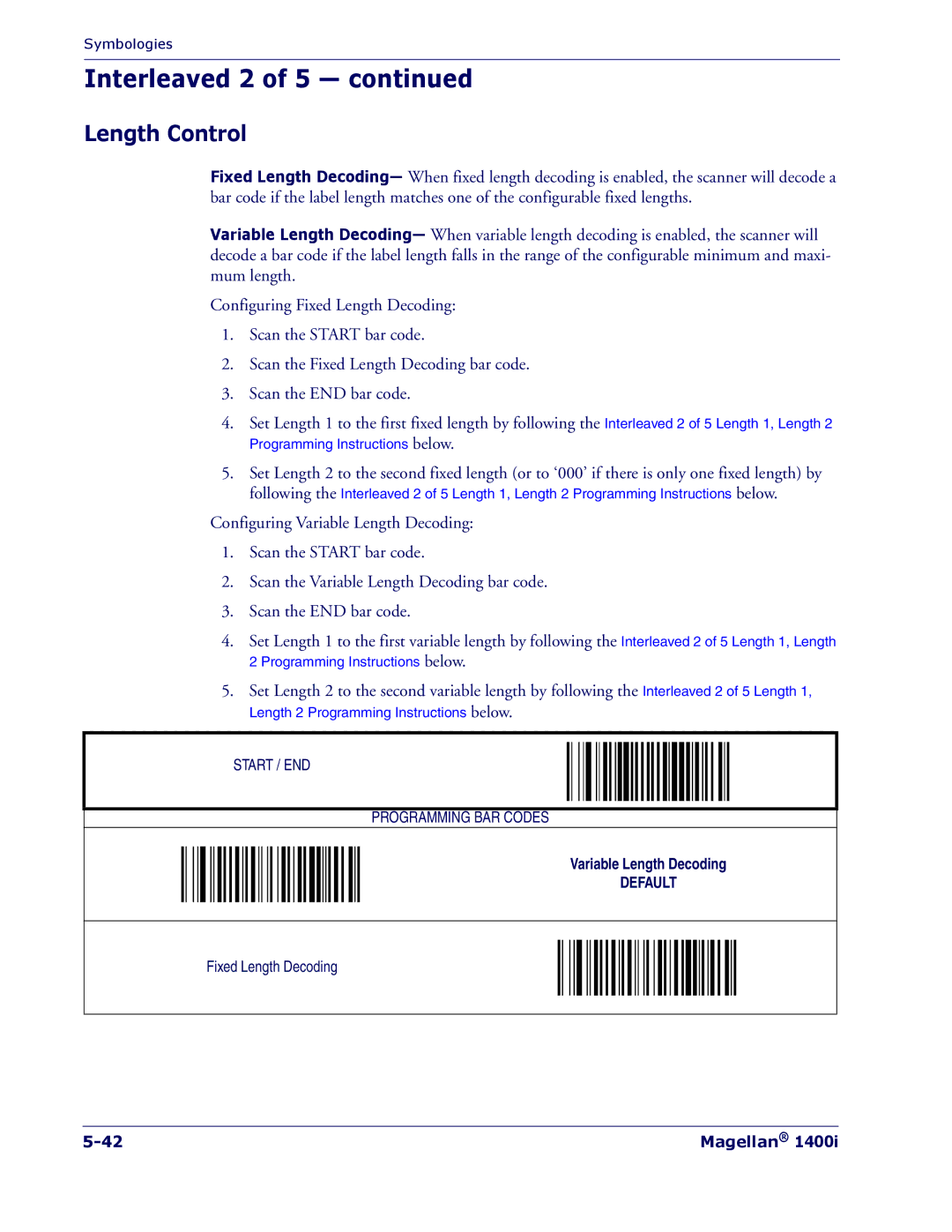 PSC 1400I manual Length Control 