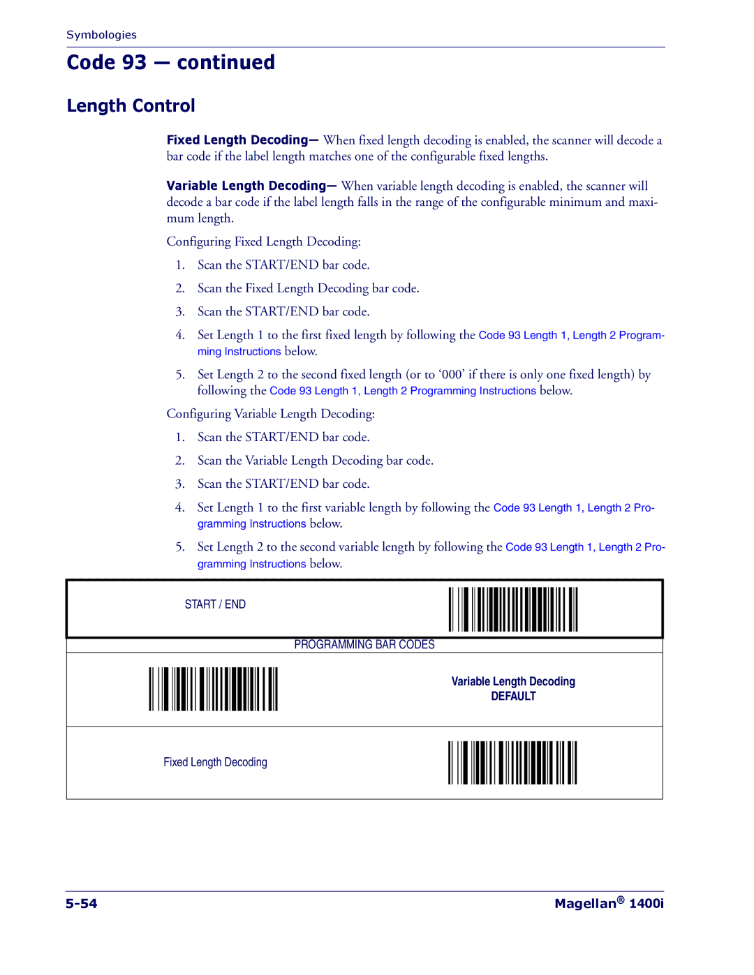 PSC 1400I manual Length Control 