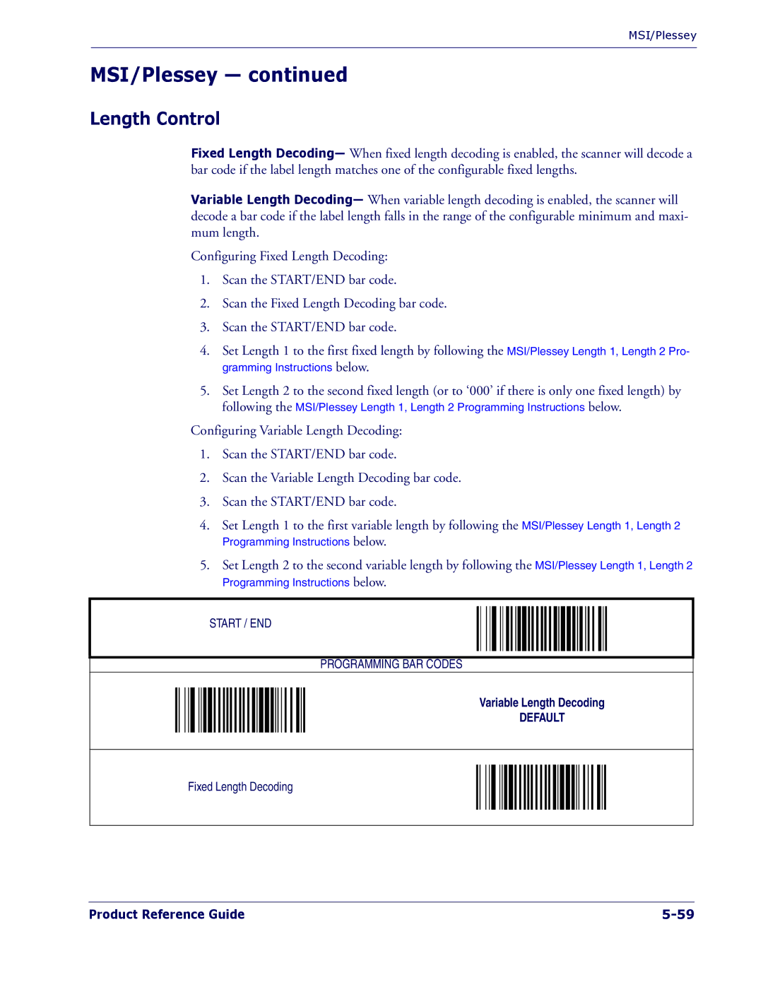 PSC 1400I manual Length Control 