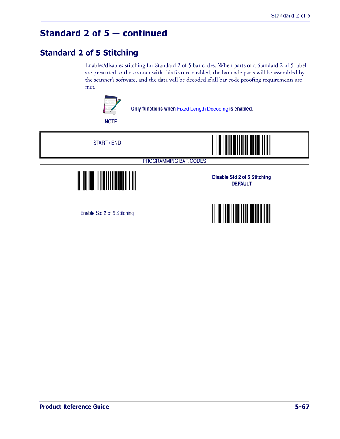 PSC 1400I manual Standard 2 of 5 Stitching 