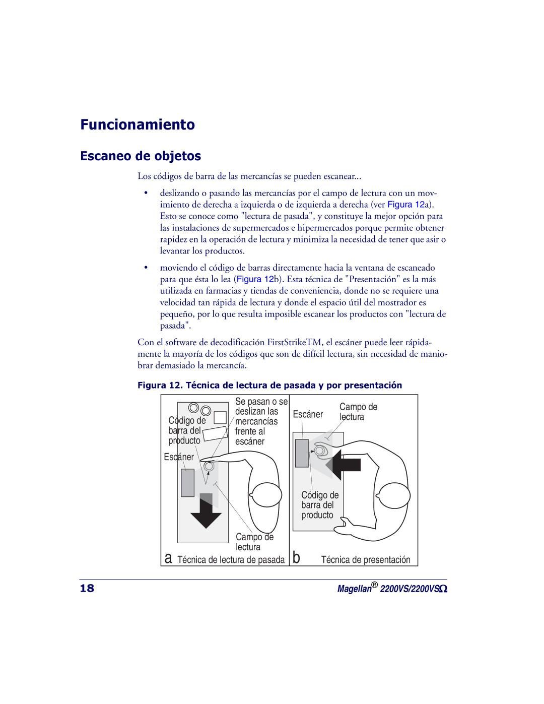 PSC 2200VS manual Funcionamiento, Escaneo de objetos 