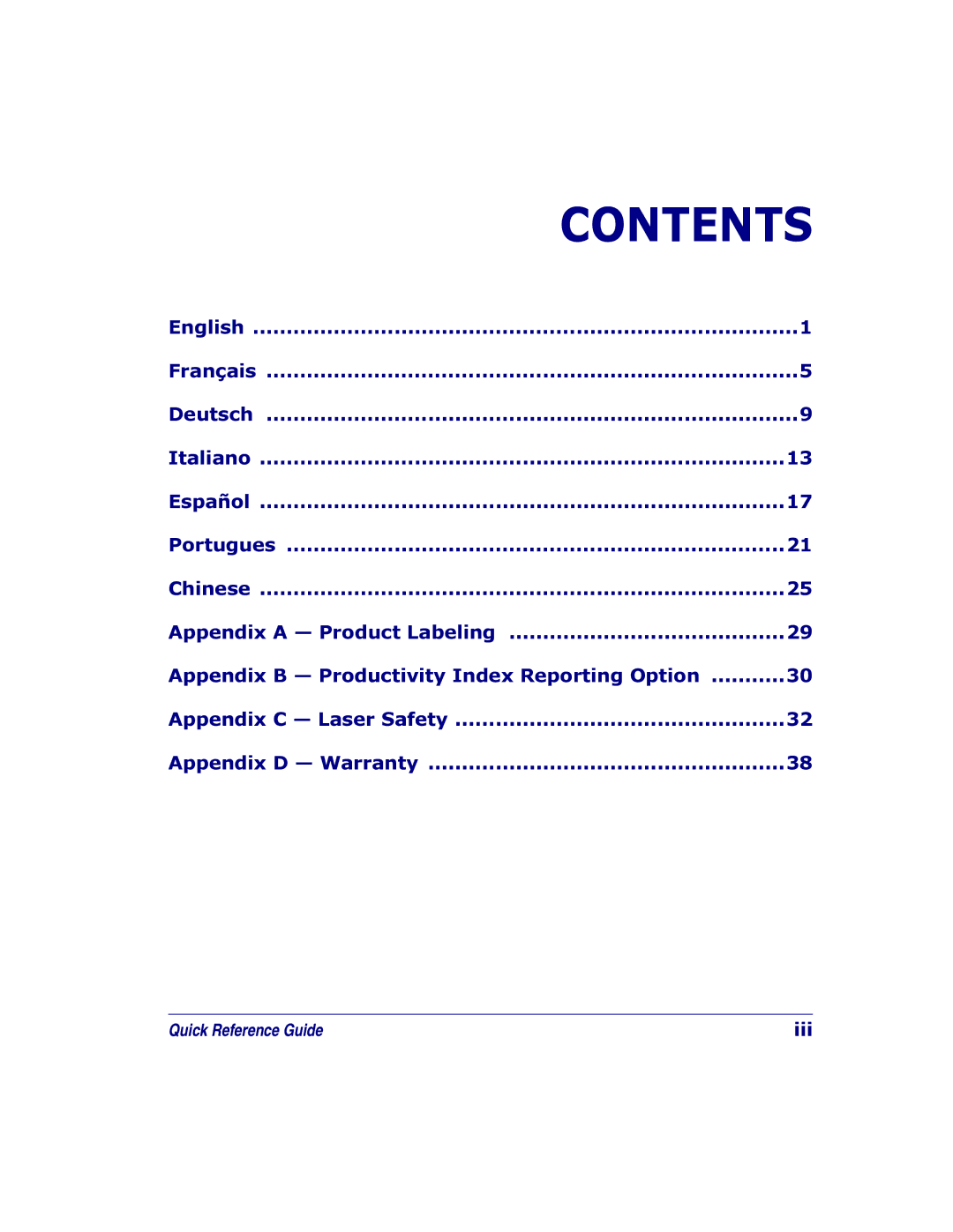 PSC 2200VS manual Contents 