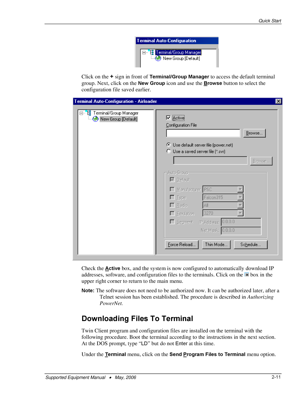 PSC 315 manual Downloading Files To Terminal 