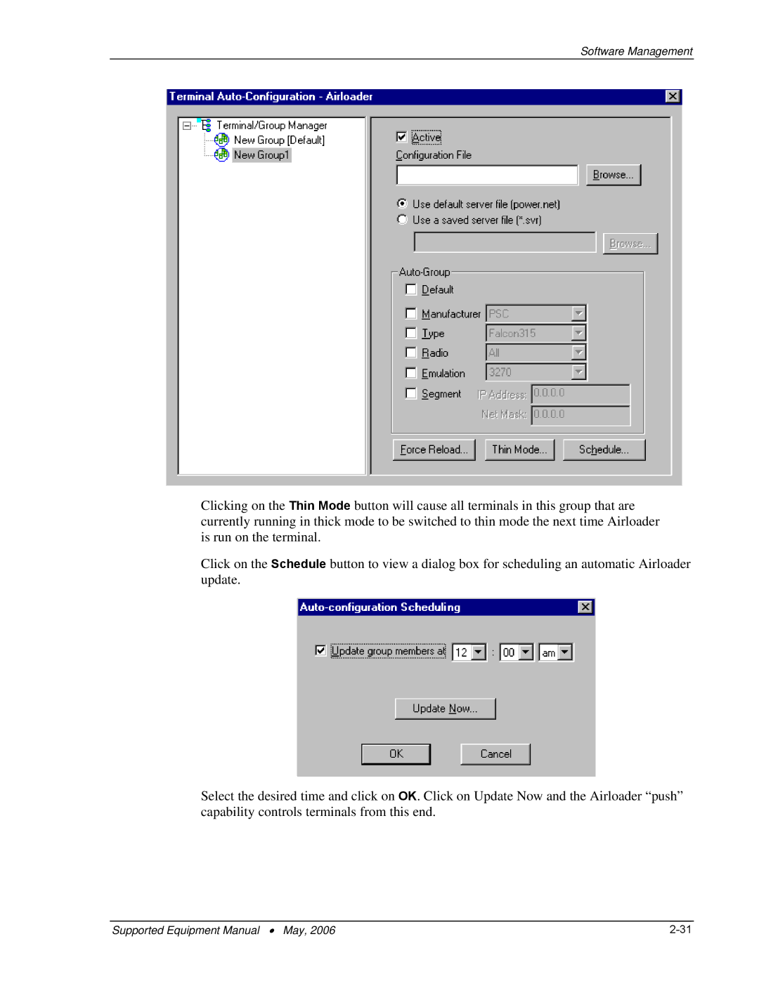 PSC 315 manual Software Management 