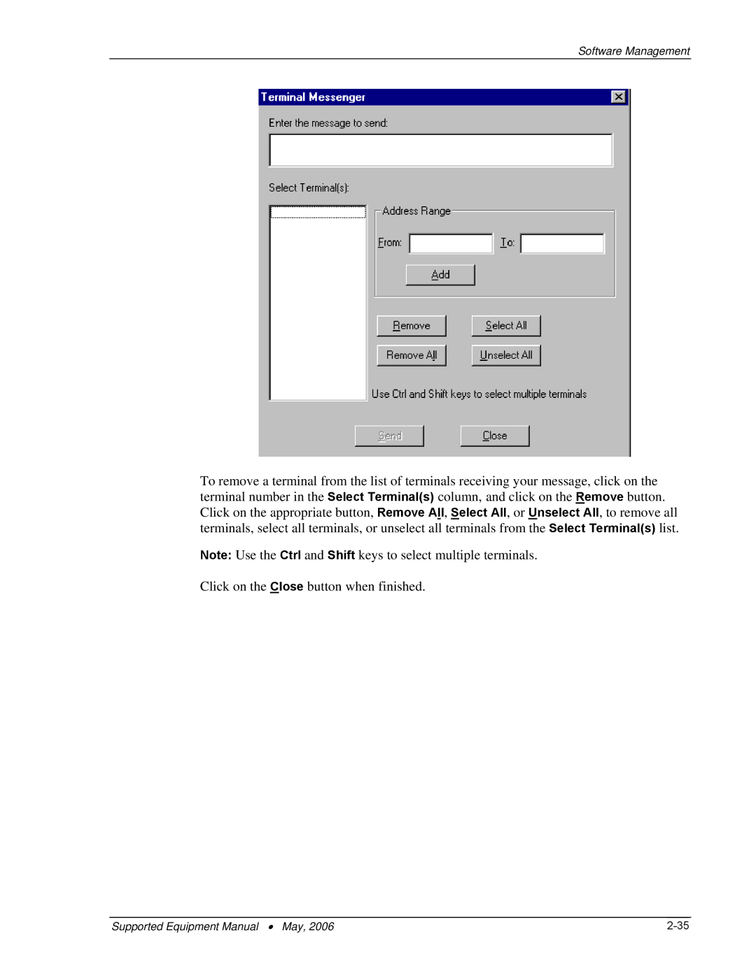 PSC 315 manual Software Management 