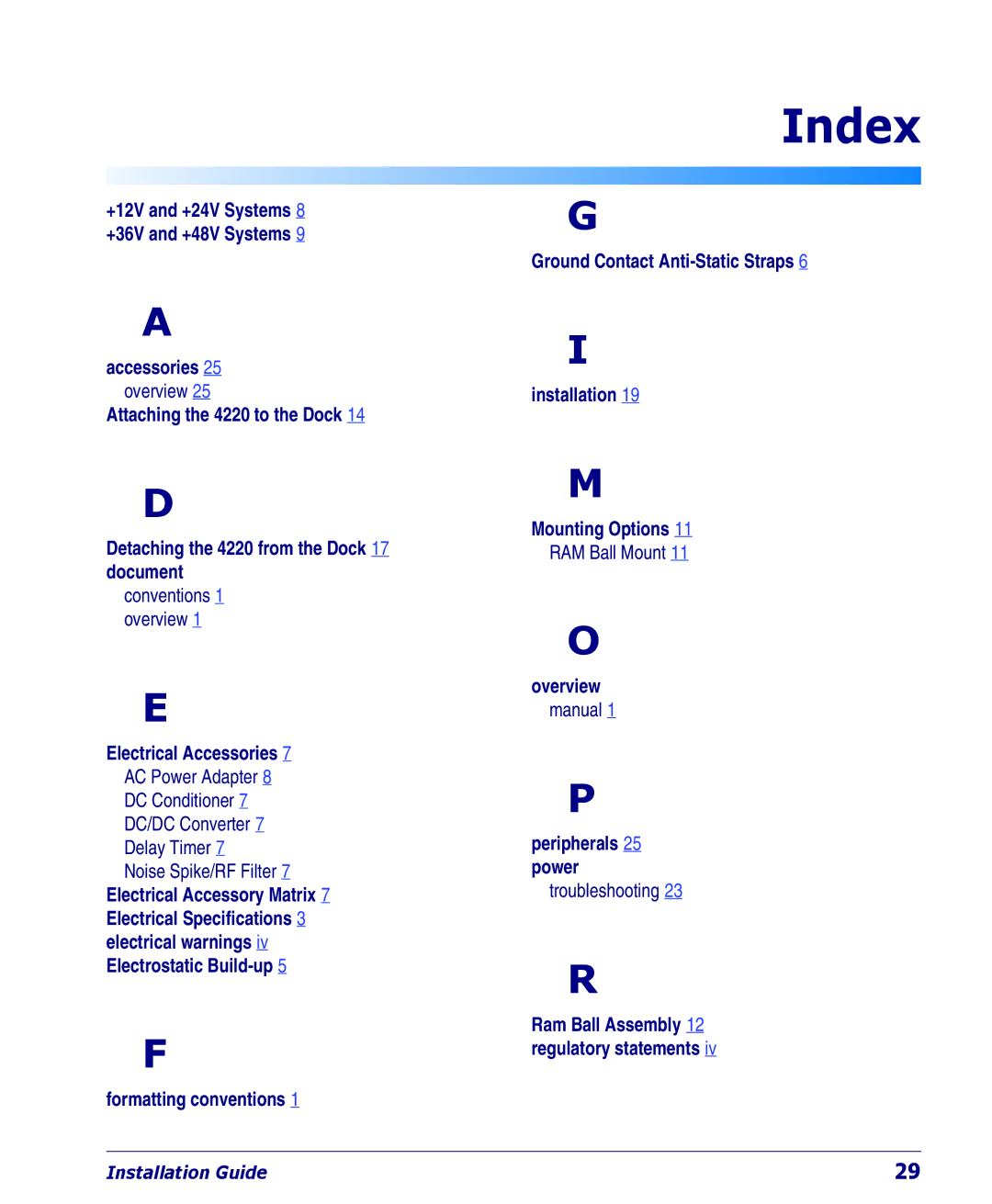 PSC 4400 Series manual Index 