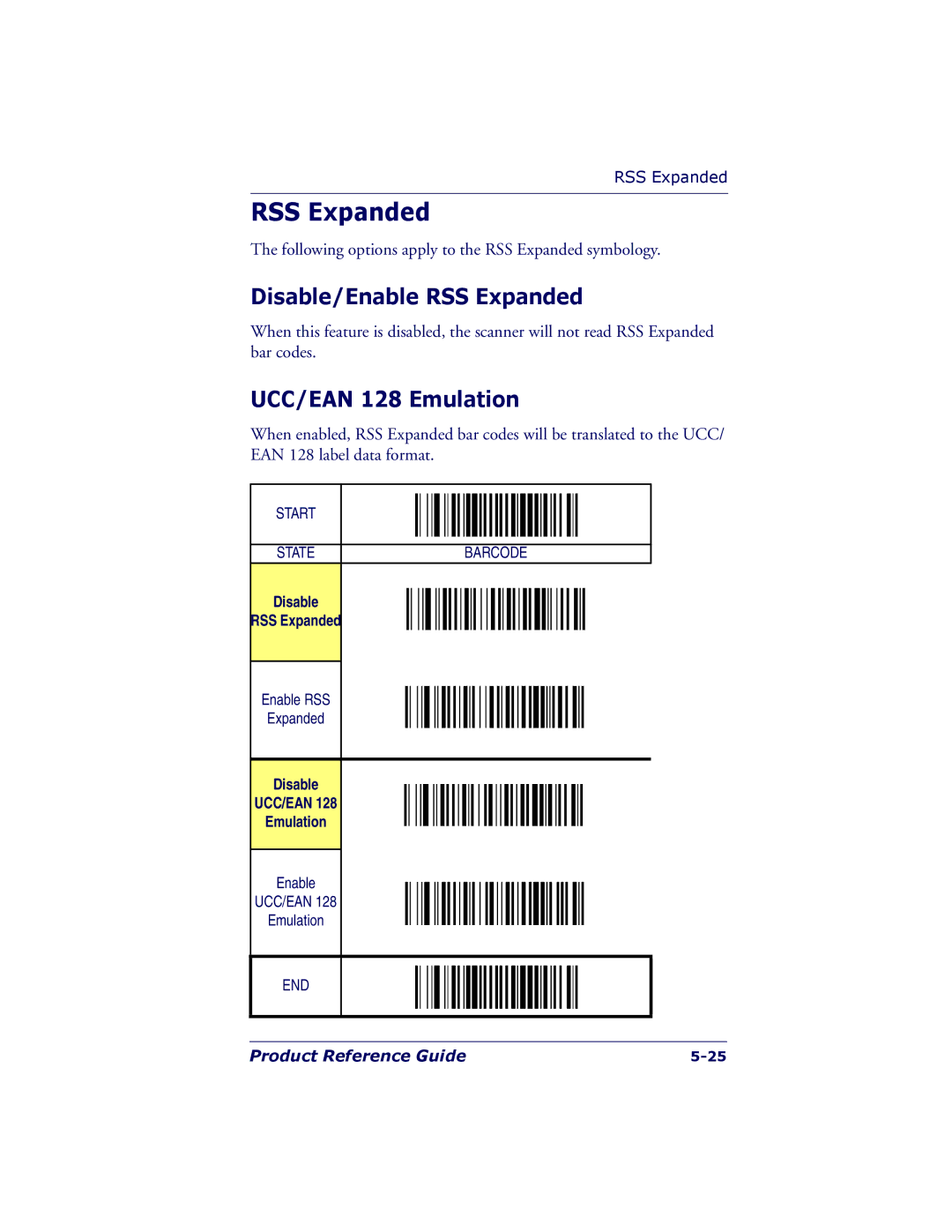 PSC 7000 manual Disable/Enable RSS Expanded, Disable RSS Expanded 