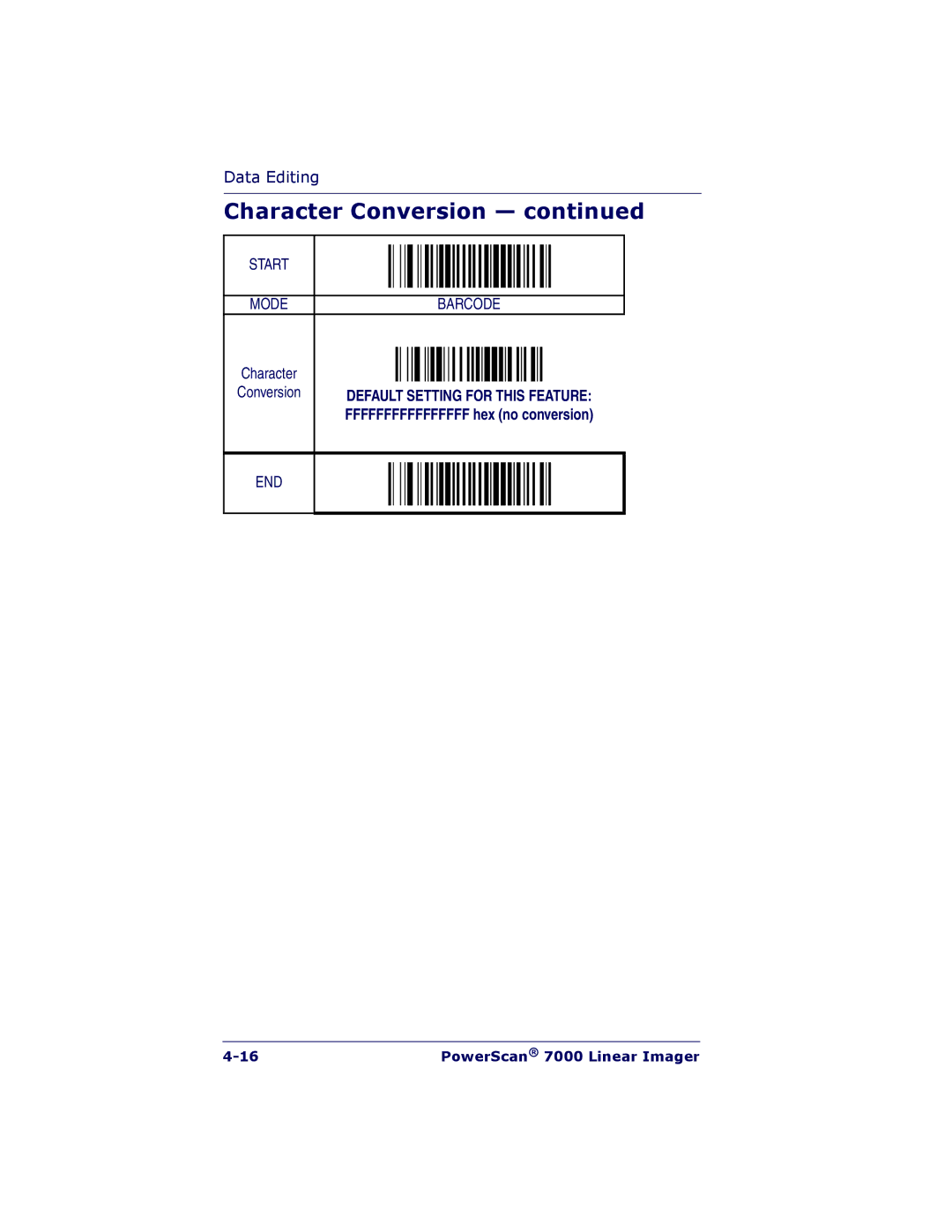 PSC 7000 manual Conversion 