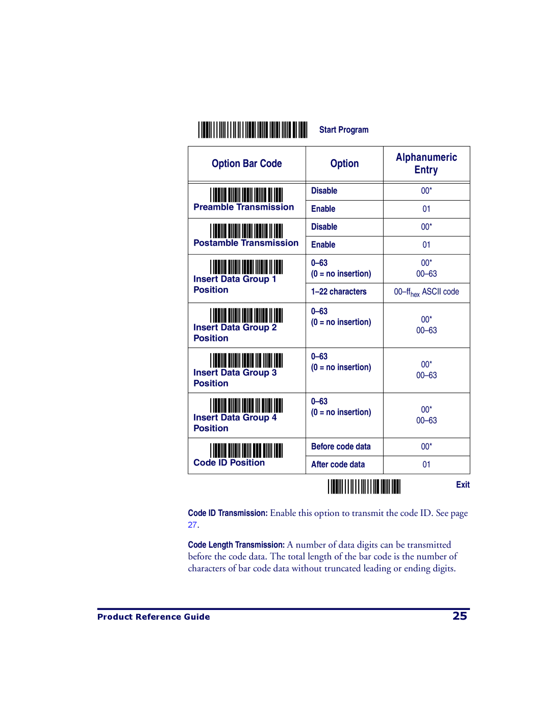 PSC QS2500 manual Insert Data Group 