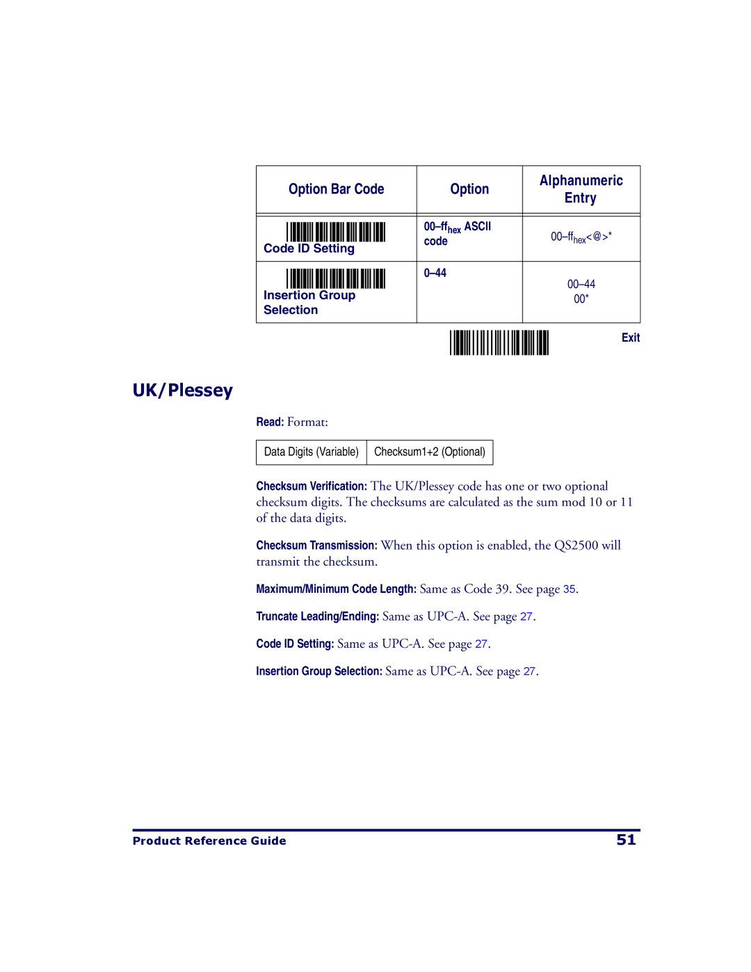 PSC QS2500 manual UK/Plessey 