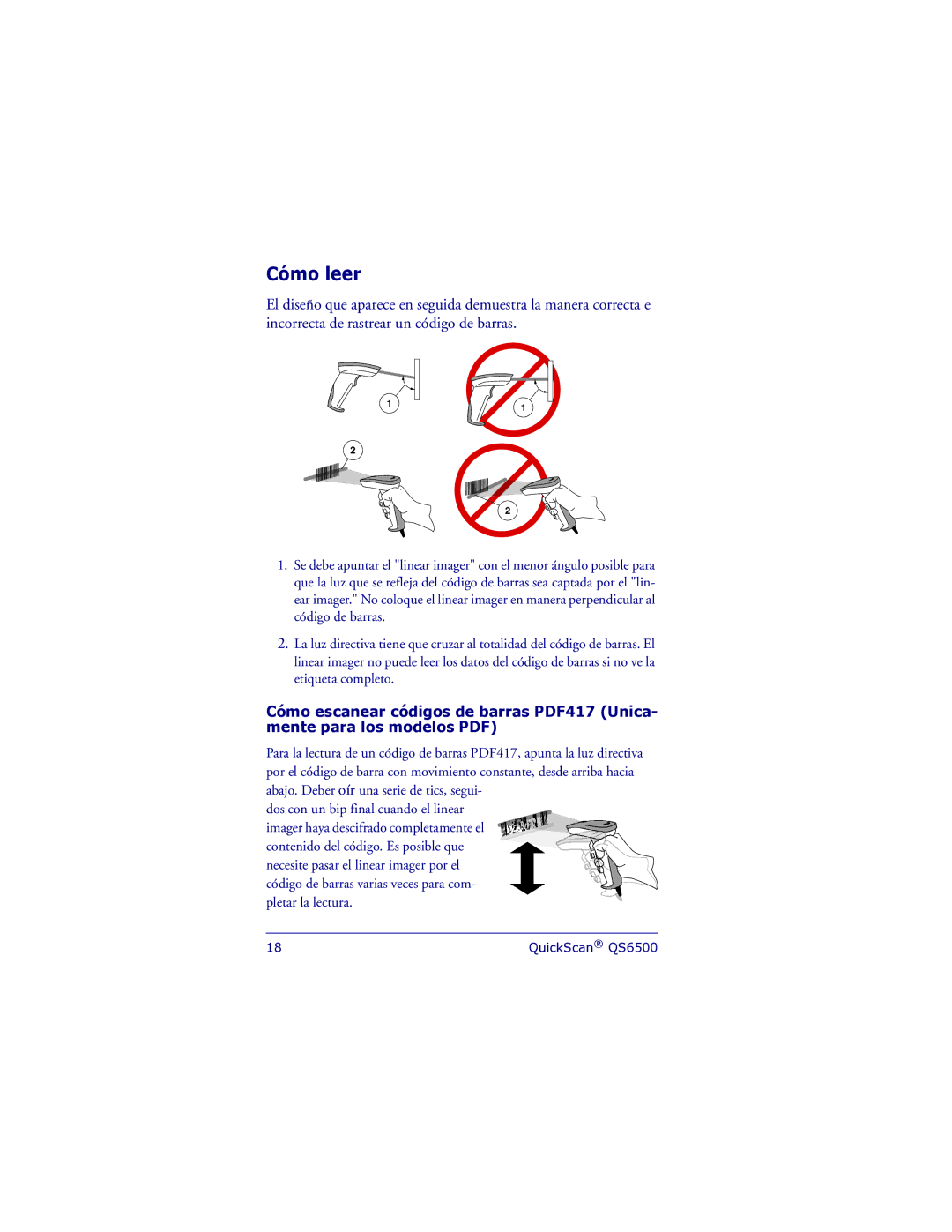 PSC QS6500 manual Cómo leer 