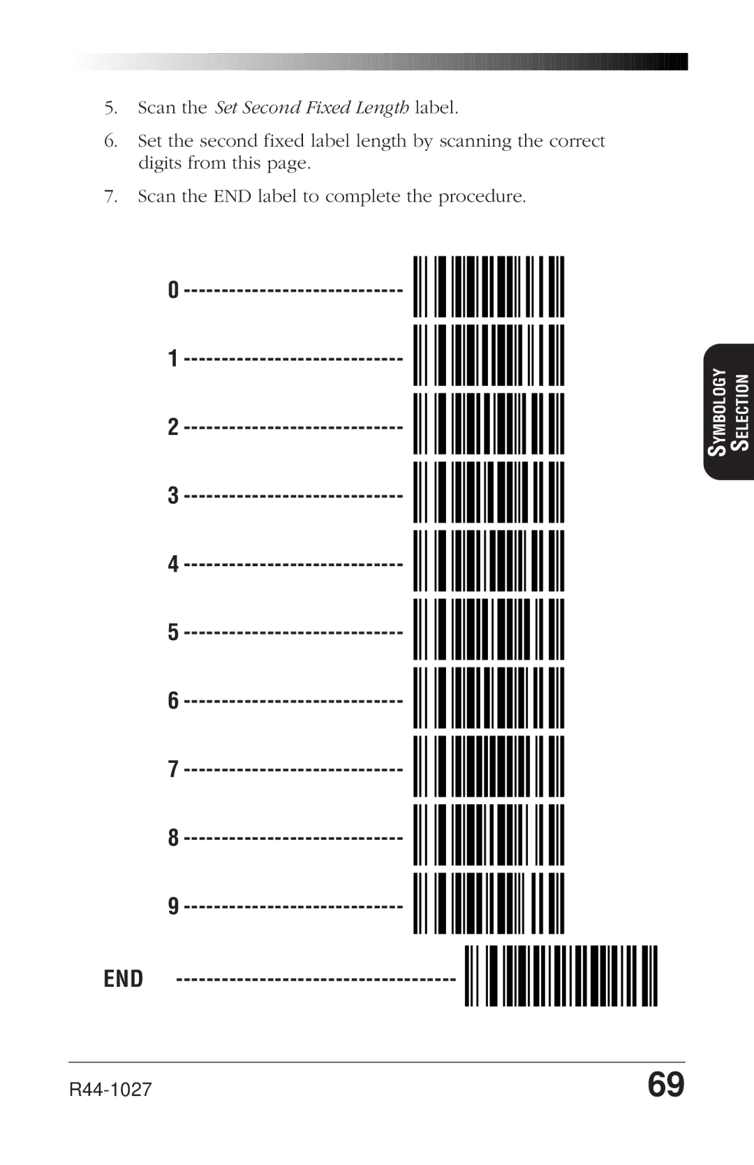 PSC SP400rf manual Scan the Set Second Fixed Length label 