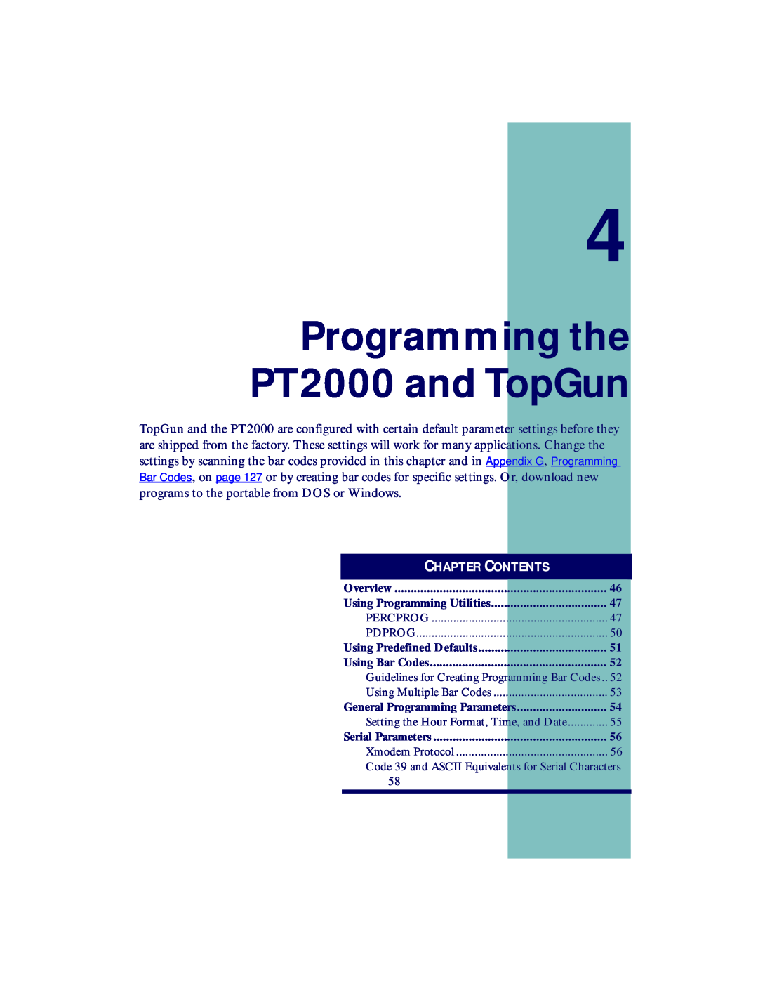 PSC manual Programming the PT2000 and TopGun, Chapter Contents 