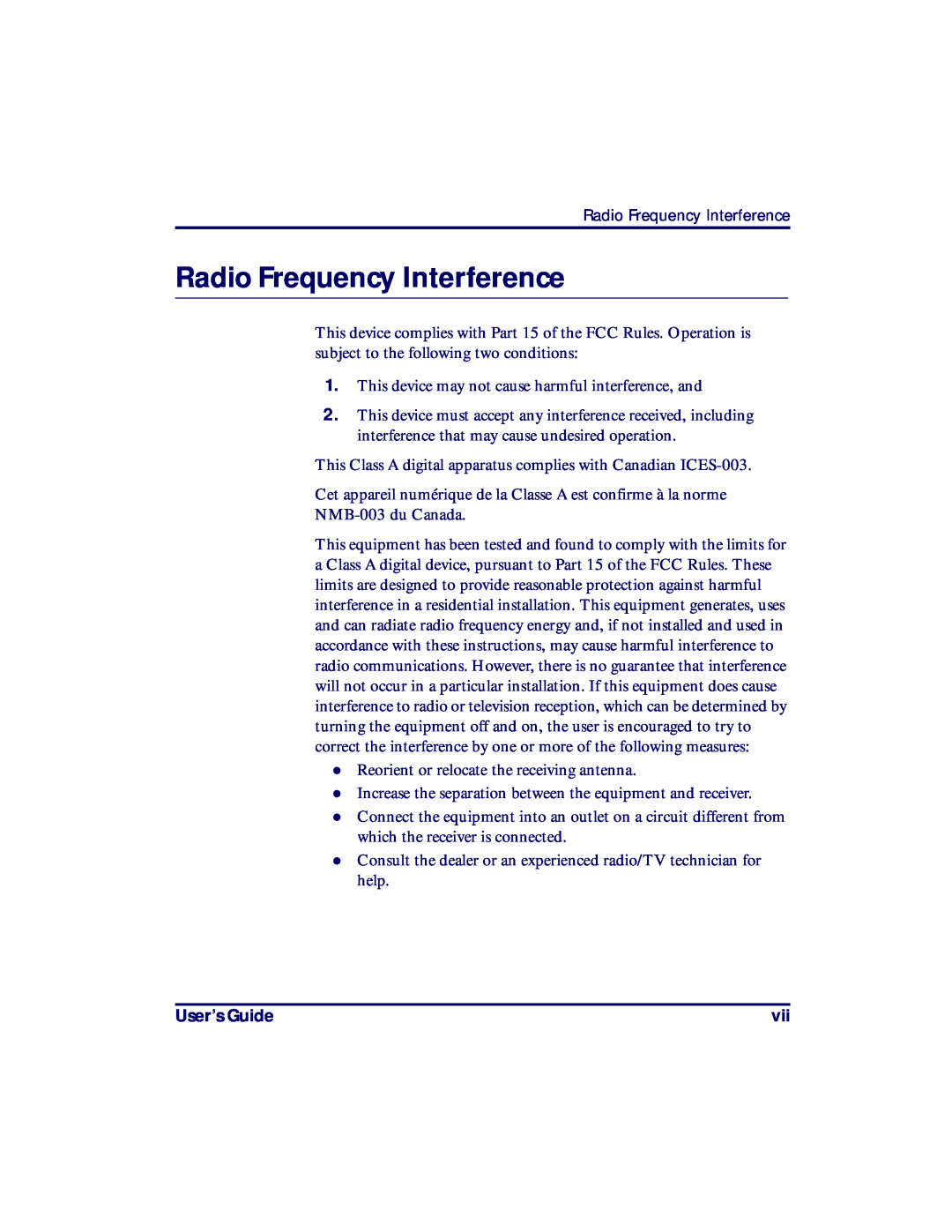 PSC PT2000, TopGun manual Radio Frequency Interference, User’s Guide 