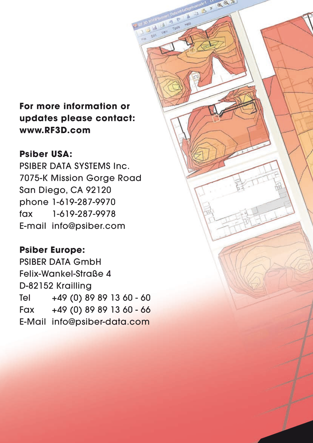 Psiber Data Systems RF3D manual Psiber USA 