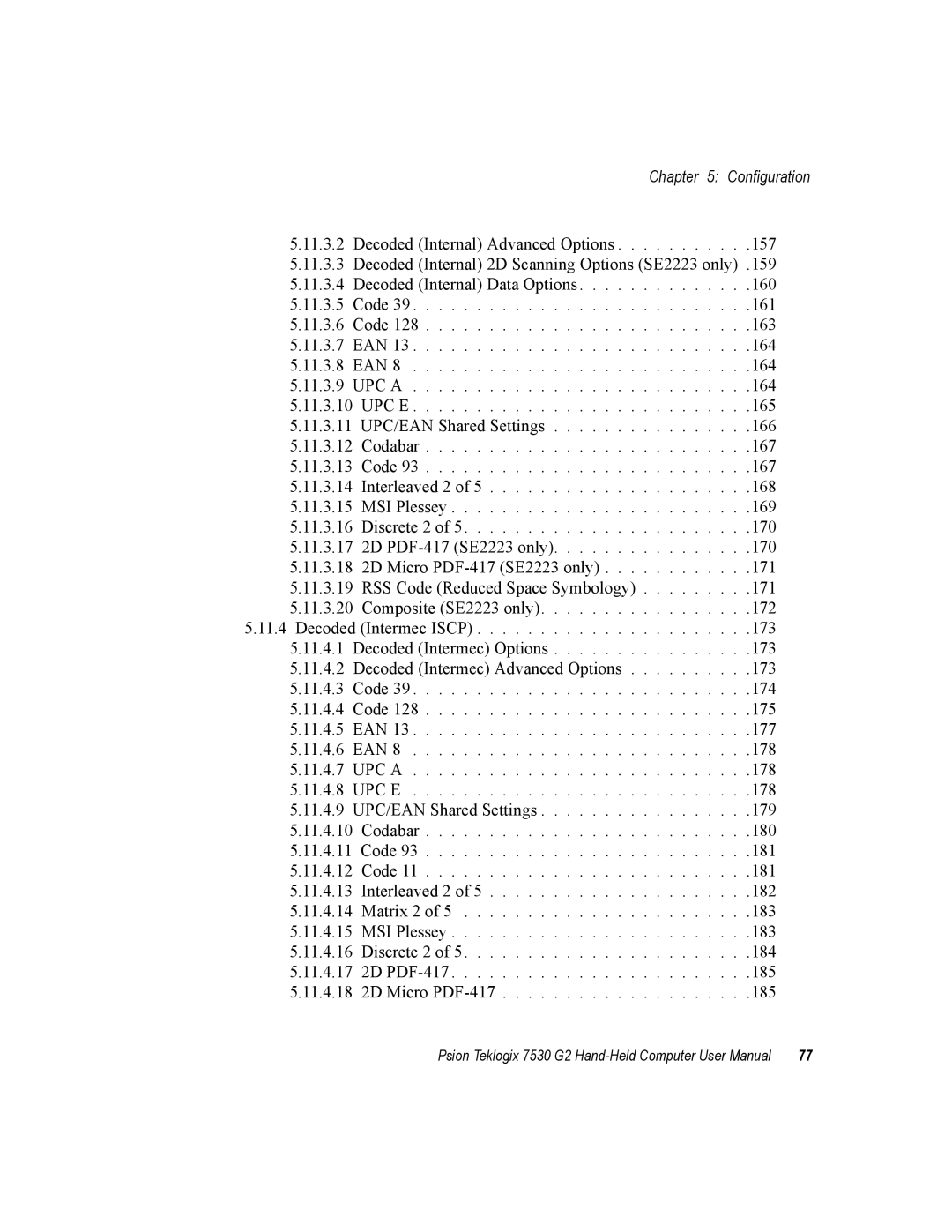 Psion Teklogix 7530 G2 user manual Configuration 