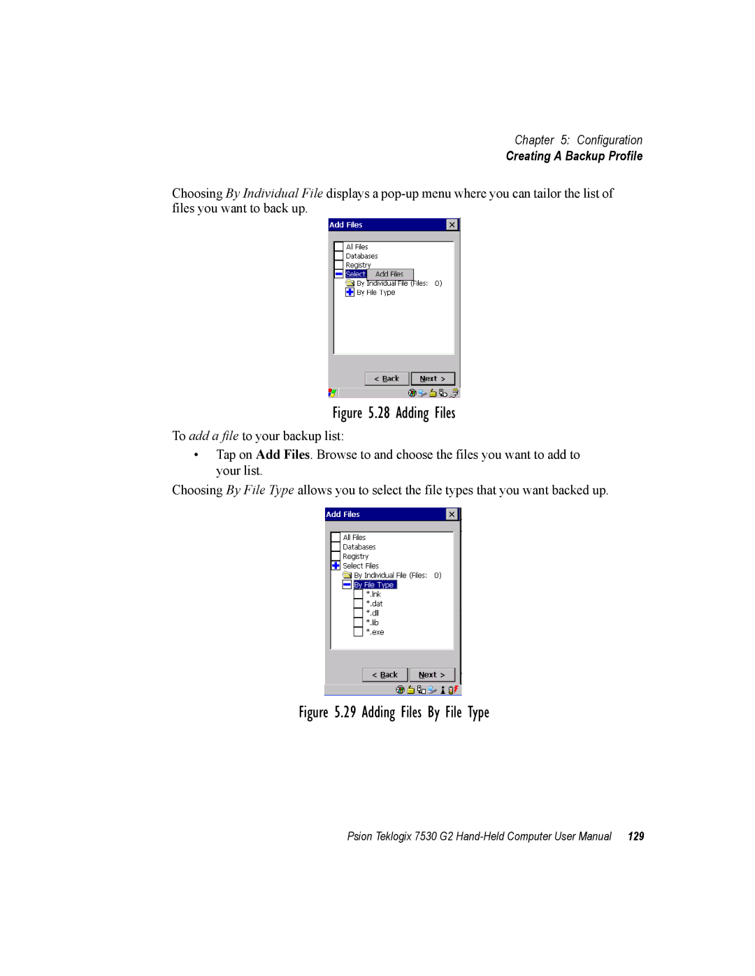 Psion Teklogix 7530 G2 user manual Adding Files 