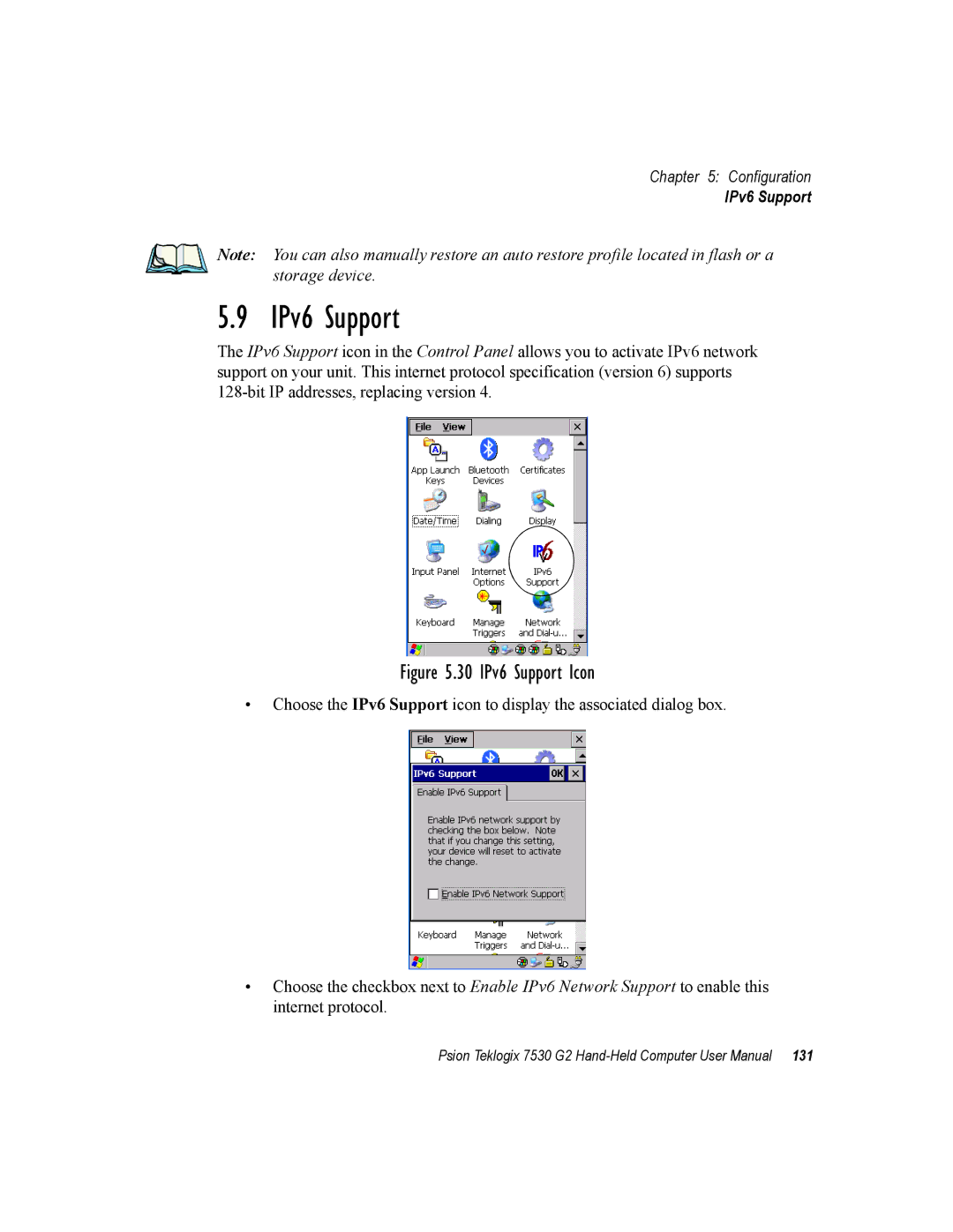 Psion Teklogix 7530 G2 user manual IPv6 Support 