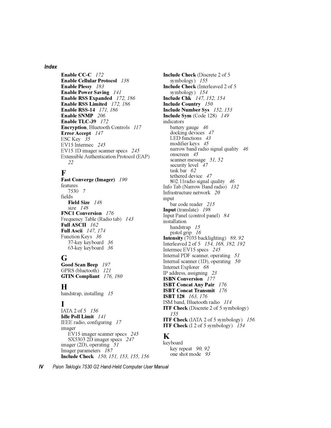 Psion Teklogix 7530 G2 user manual Enable CC-C 