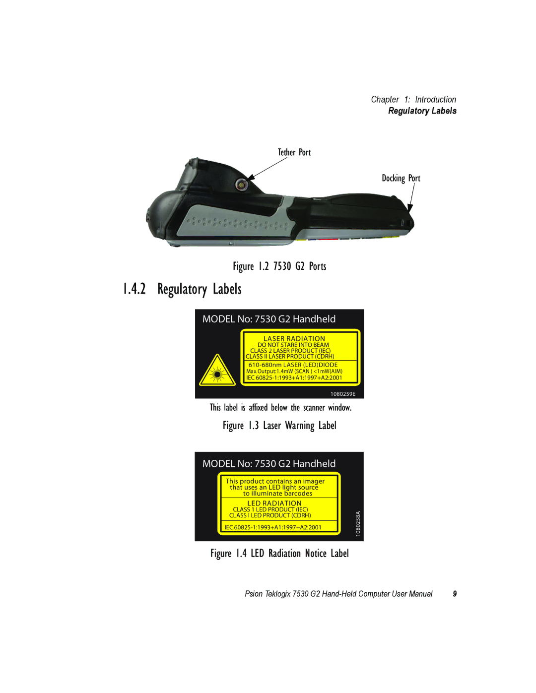 Psion Teklogix 7530 G2 user manual Regulatory Labels 