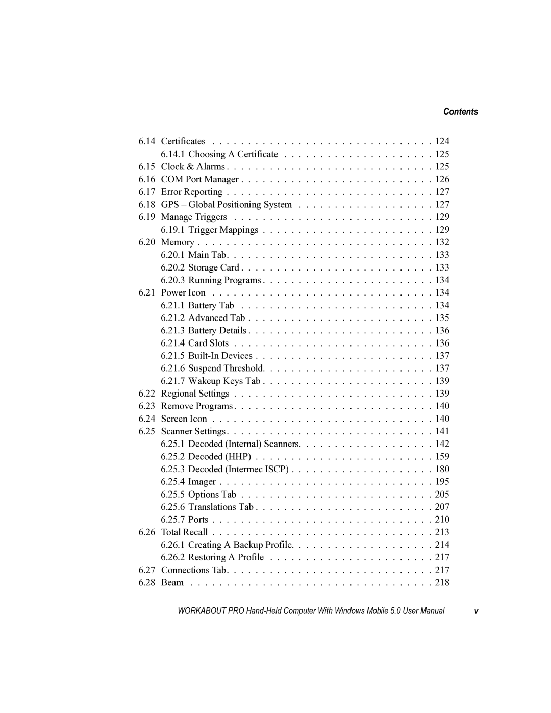 Psion Teklogix 8100107B user manual Contents 