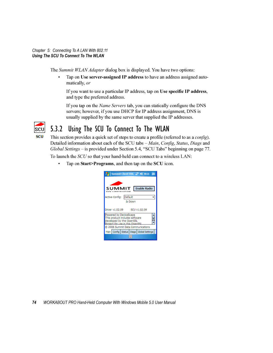 Psion Teklogix 8100107B user manual Using The SCU To Connect To The Wlan 