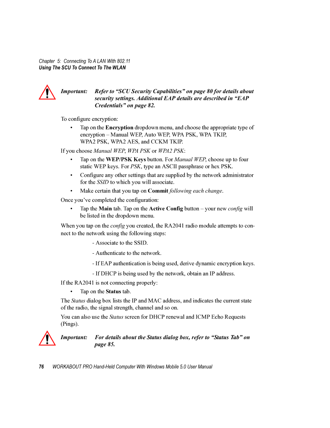 Psion Teklogix 8100107B user manual If you choose Manual WEP, WPA PSK or WPA2 PSK 