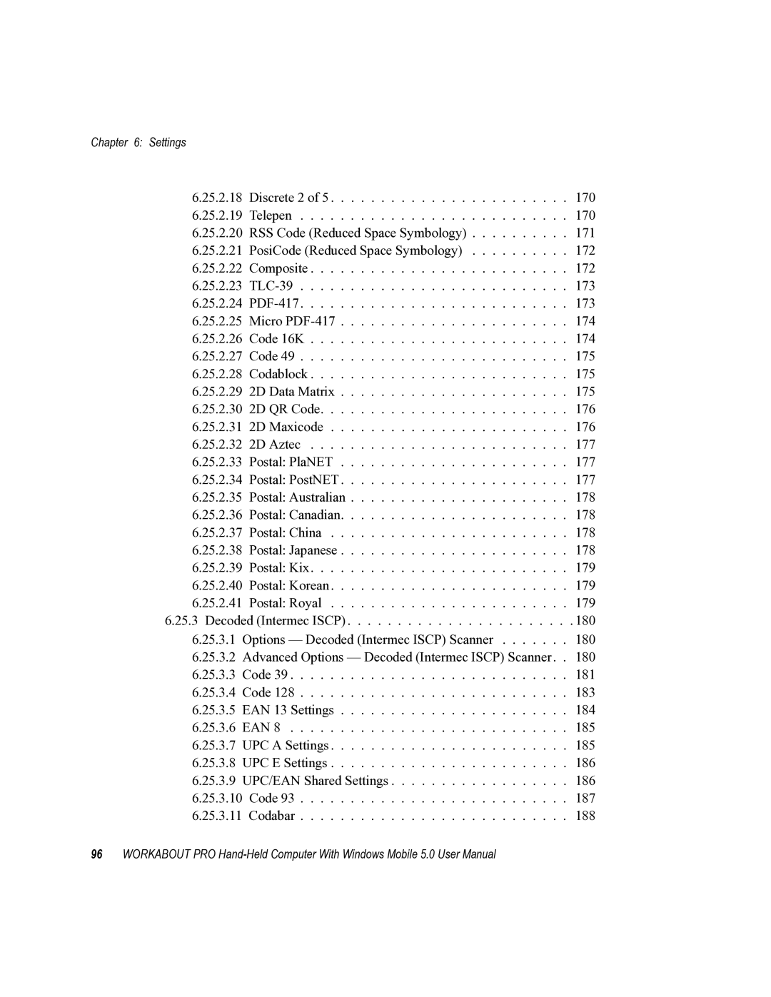 Psion Teklogix 8100107B user manual Settings 