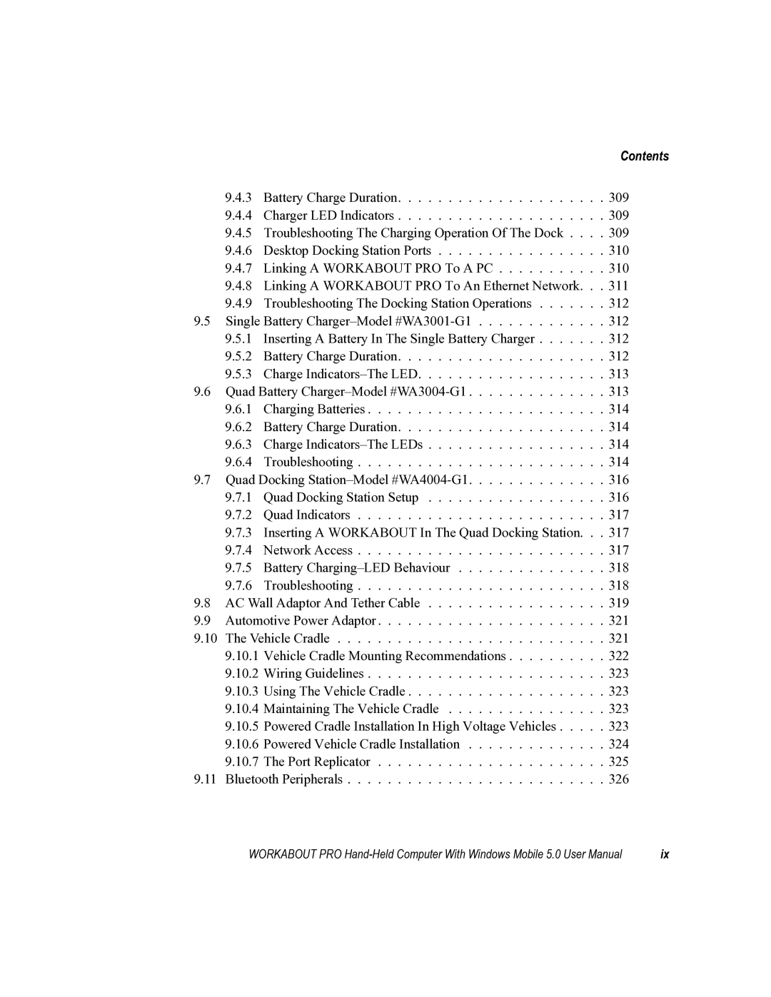 Psion Teklogix 8100107B user manual Contents 