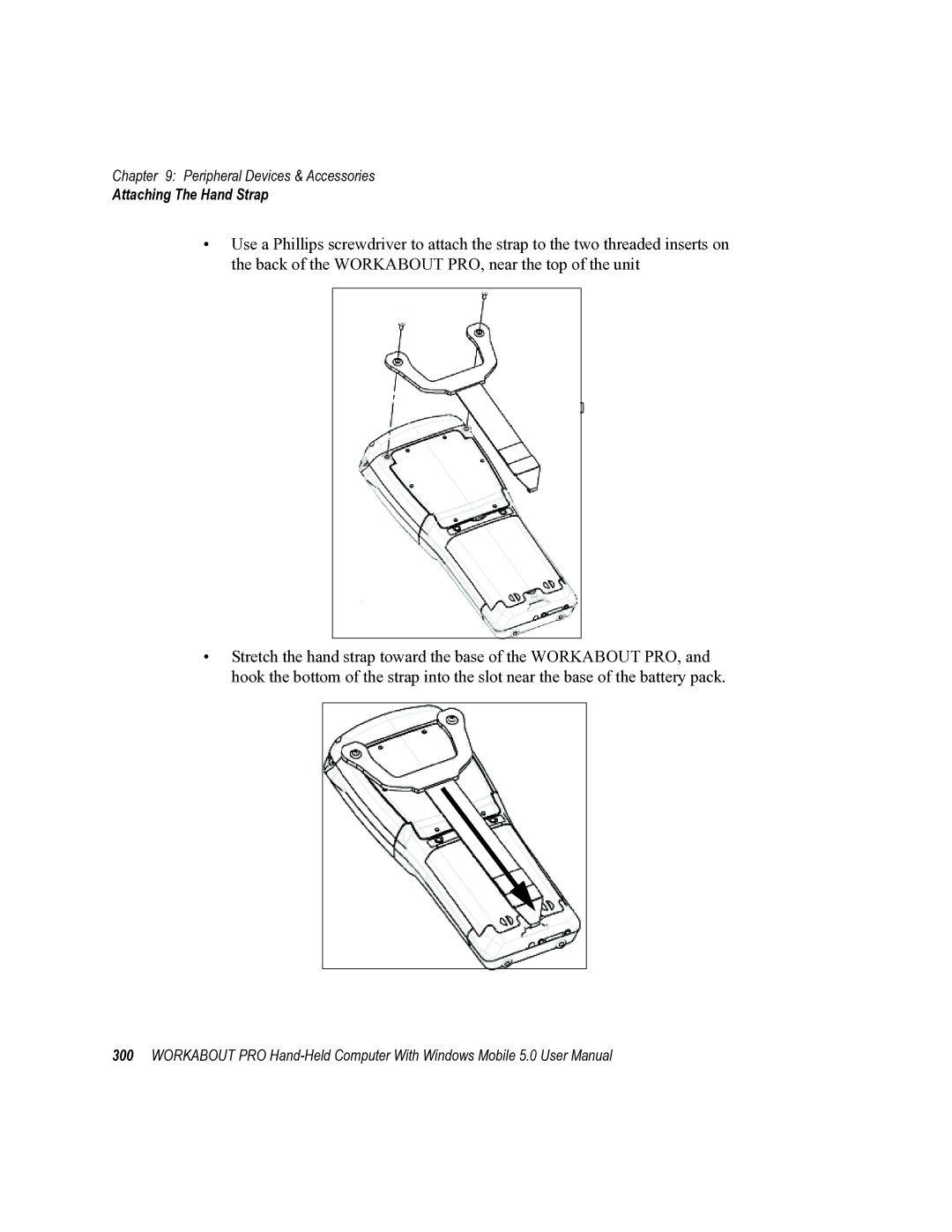 Psion Teklogix 8100107B user manual Attaching The Hand Strap 