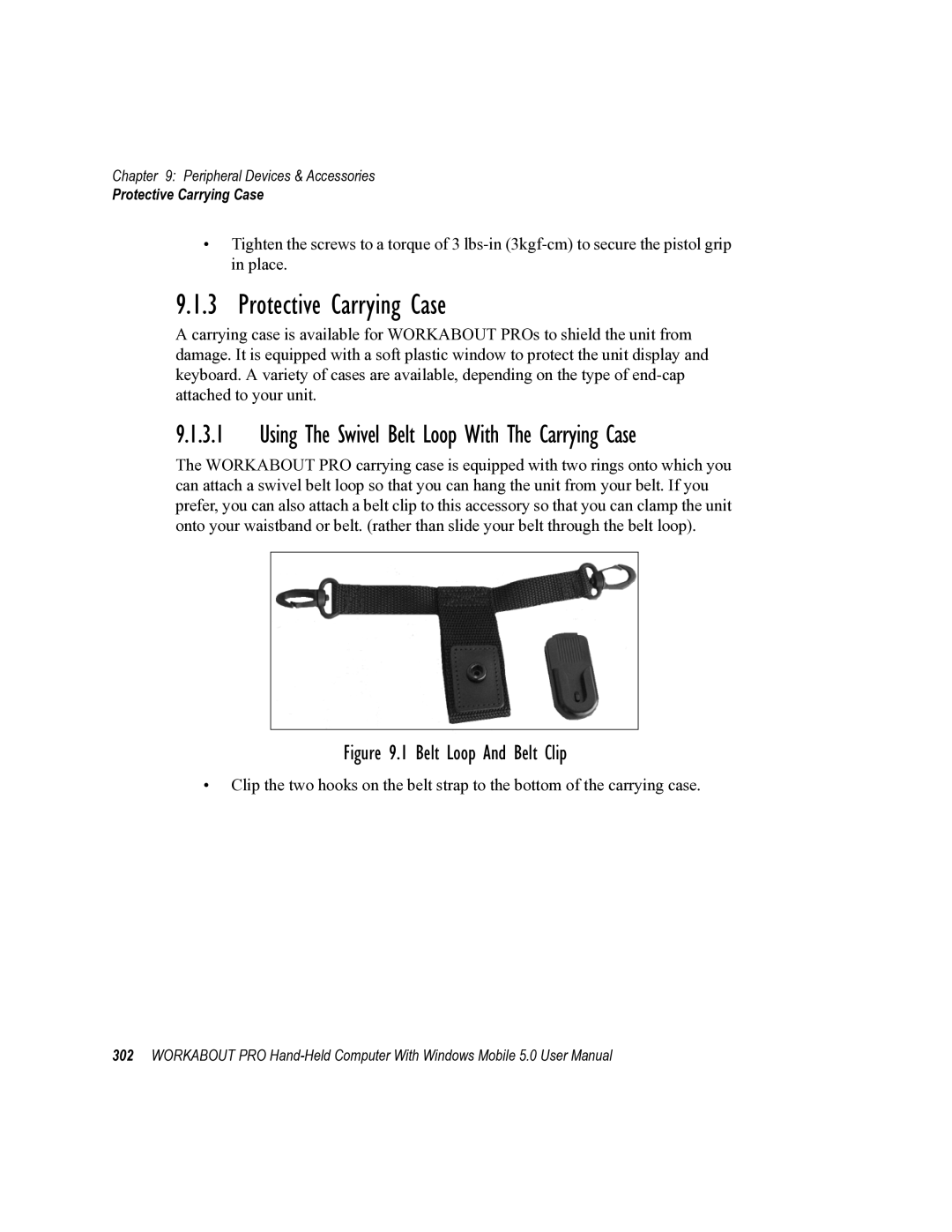 Psion Teklogix 8100107B user manual Protective Carrying Case, Using The Swivel Belt Loop With The Carrying Case 