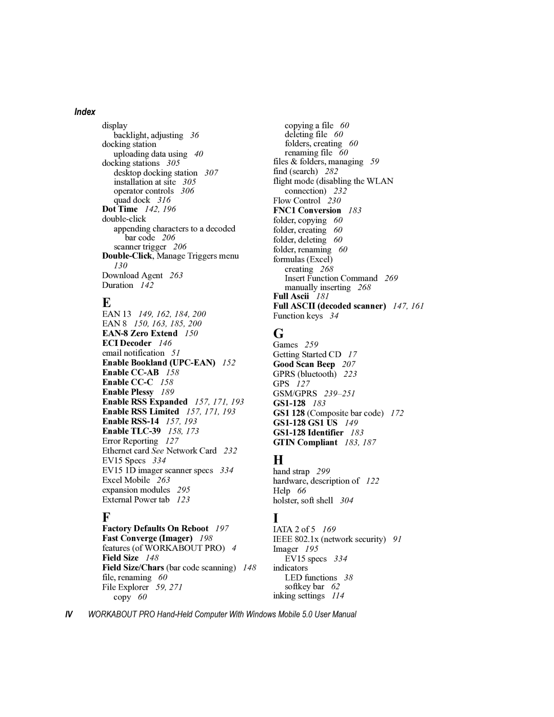 Psion Teklogix 8100107B user manual Full Ascii Full Ascii decoded scanner 147, 161 Function keys 