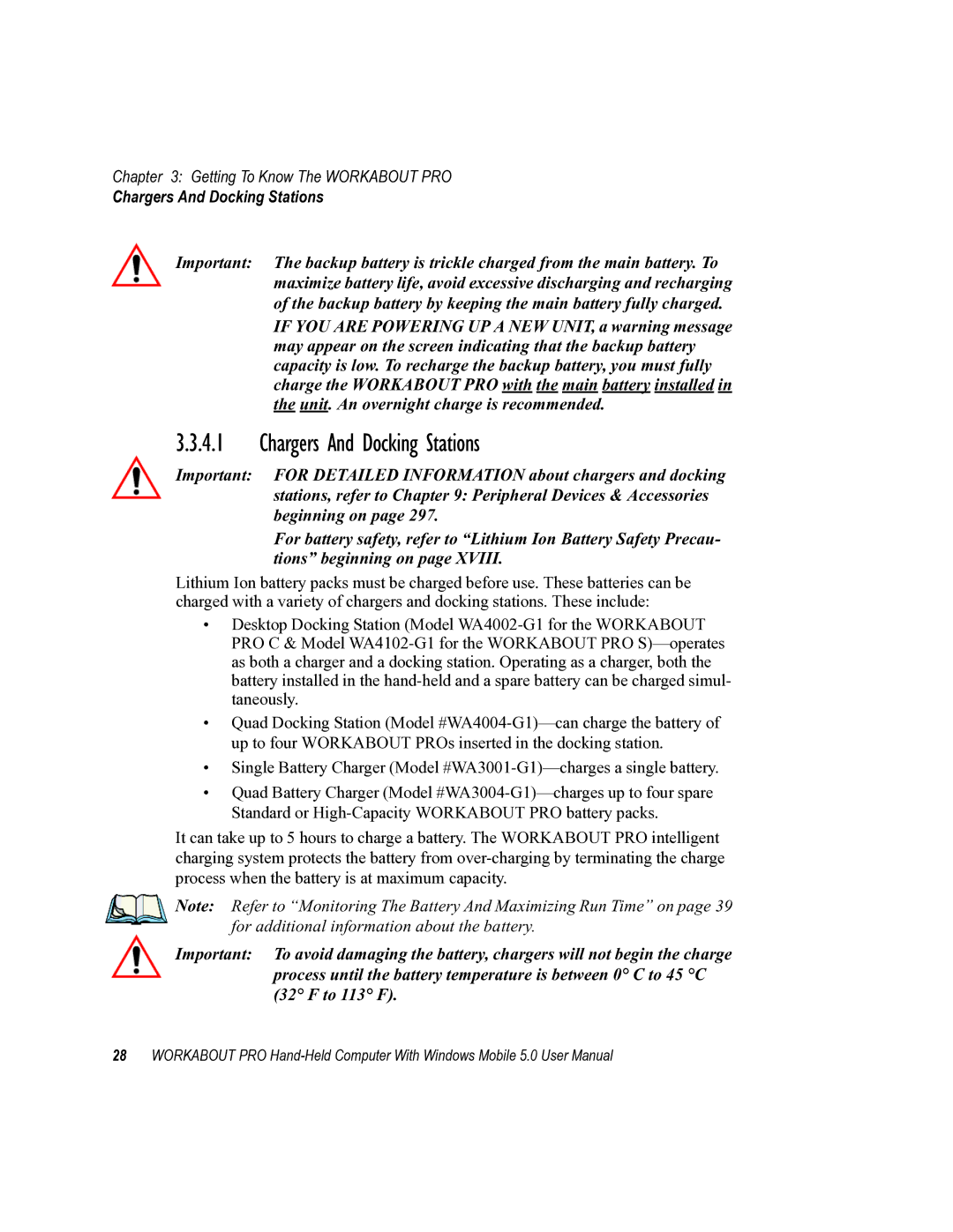 Psion Teklogix 8100107B user manual Chargers And Docking Stations 