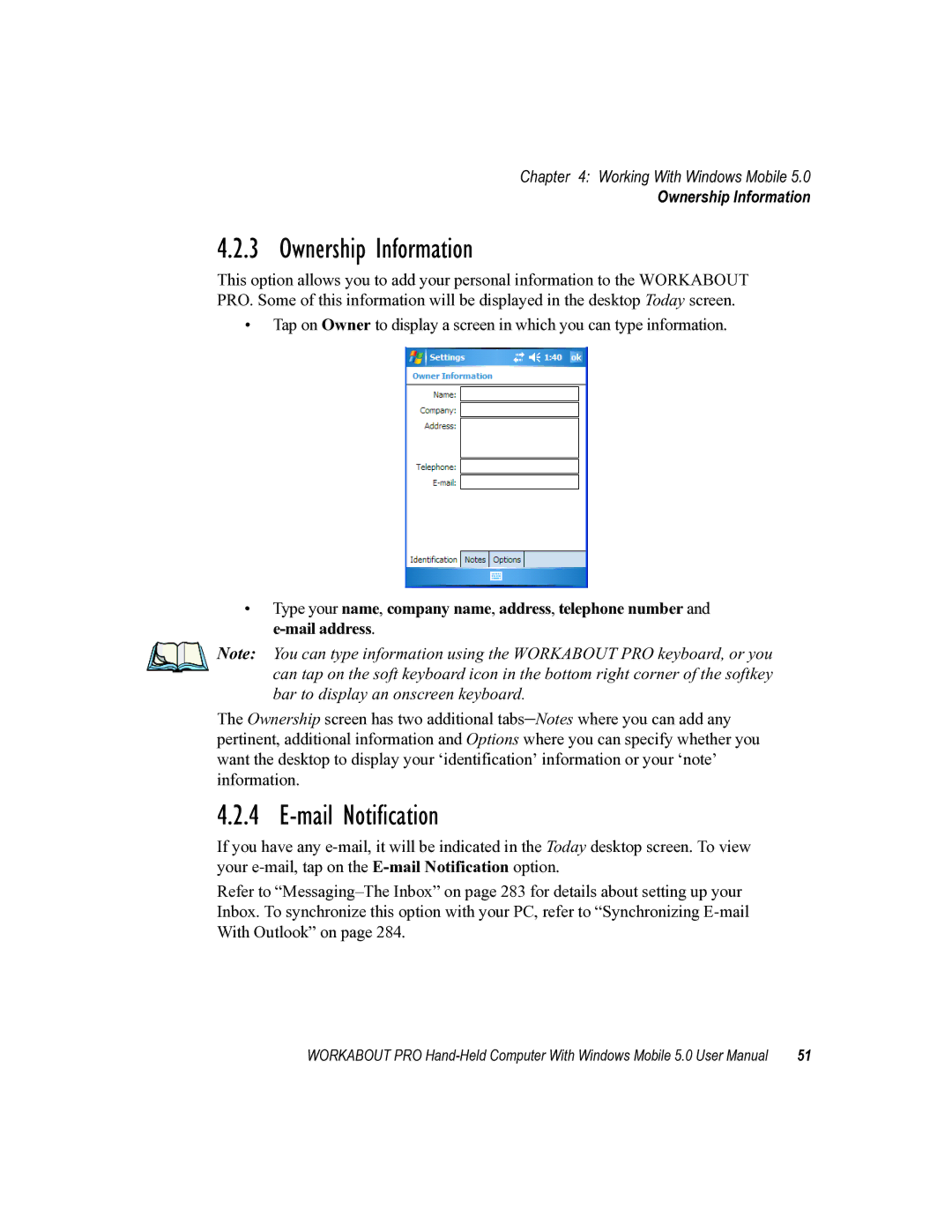 Psion Teklogix 8100107B user manual Ownership Information, Mail Notification 