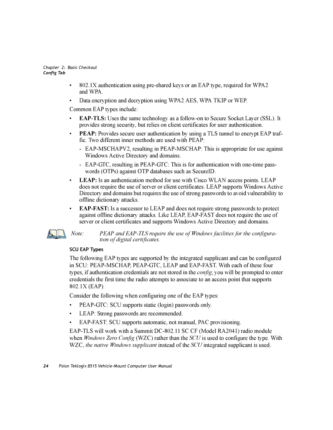 Psion Teklogix 8515 user manual Tion of digital certificates 