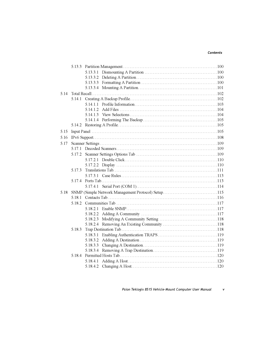 Psion Teklogix 8515 user manual Total Recall 