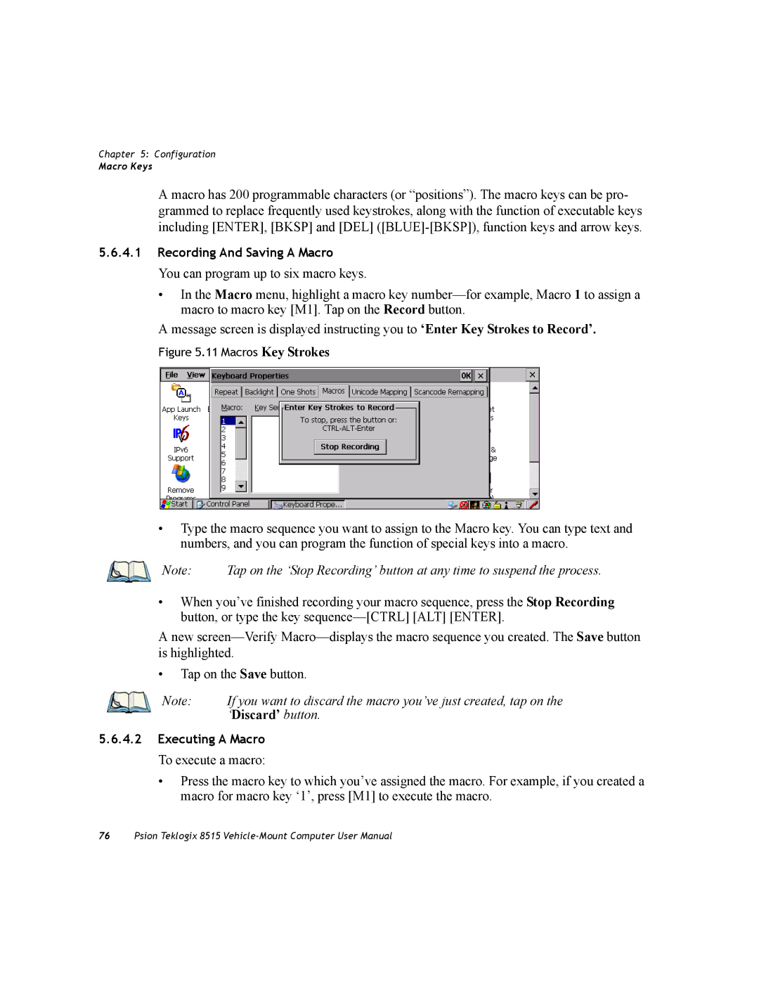 Psion Teklogix 8515 user manual ‘Discard’ button 