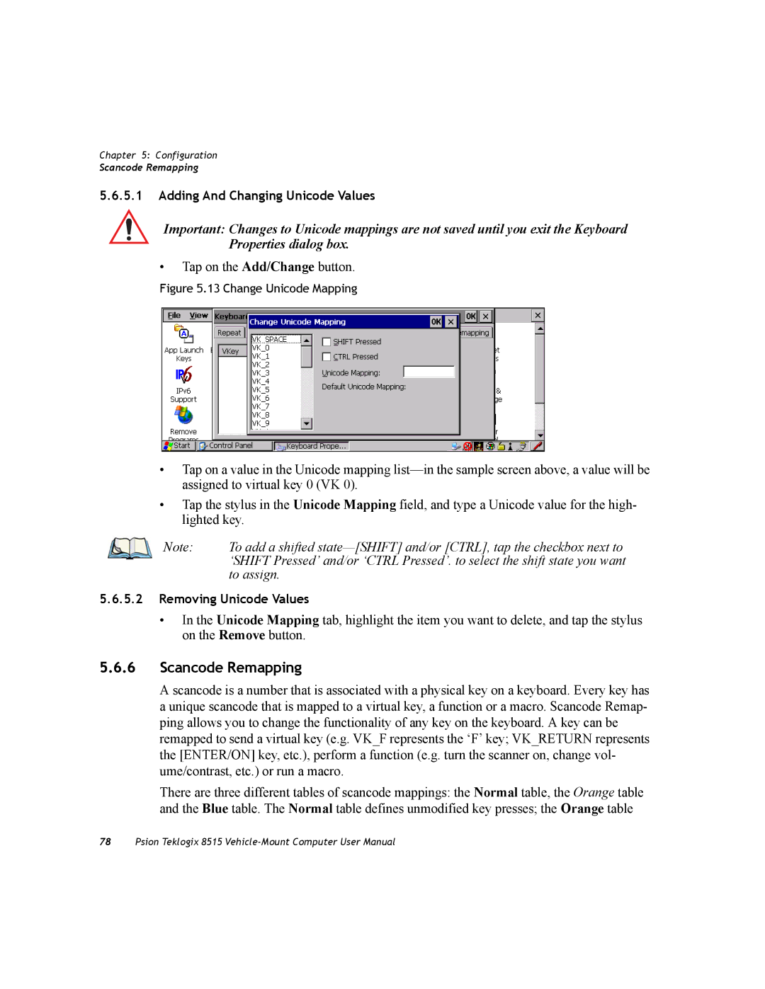 Psion Teklogix 8515 user manual Scancode Remapping, To assign 