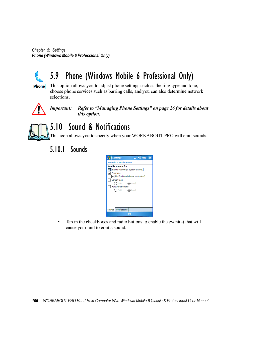 Psion Teklogix ISO 9001 user manual Sound & Notifications, Sounds 