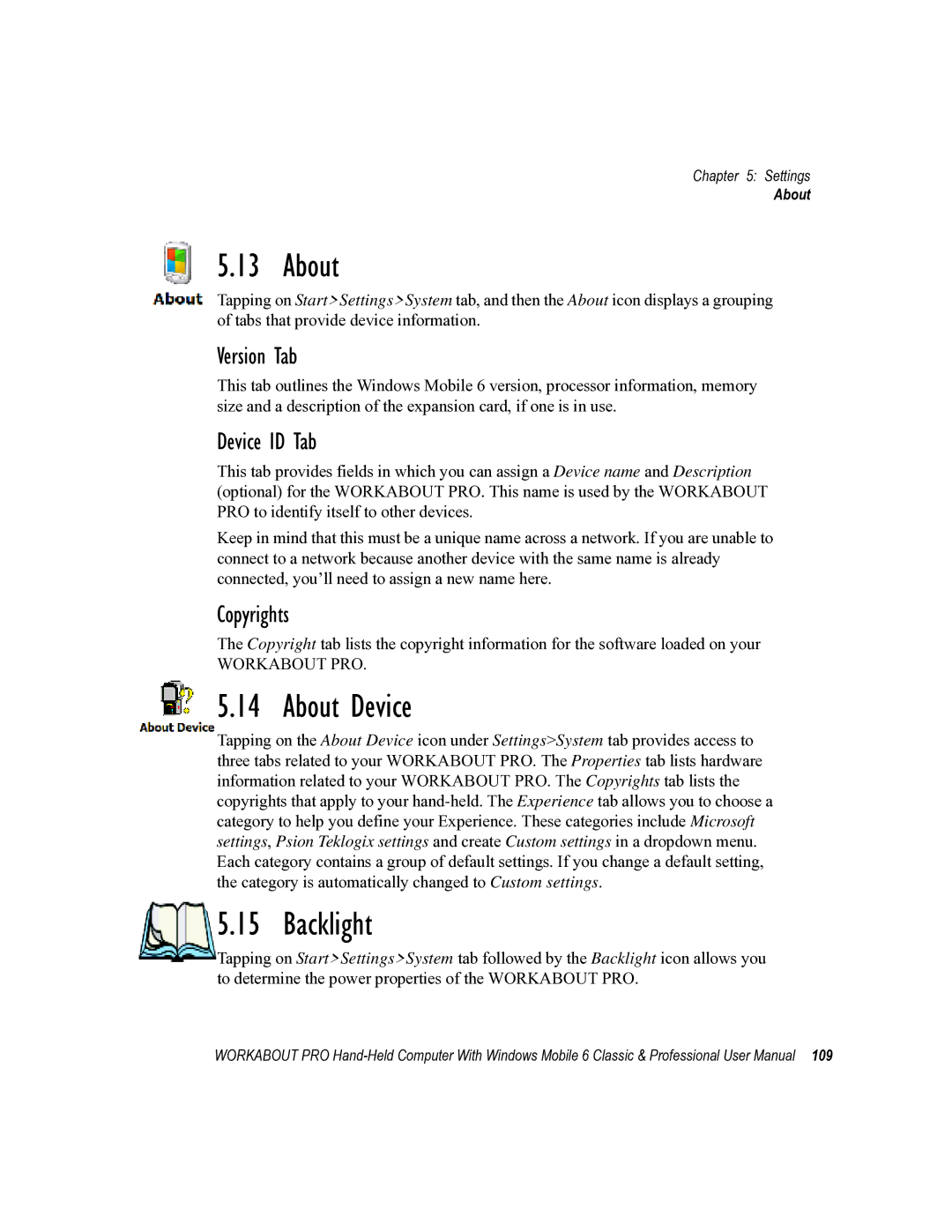 Psion Teklogix ISO 9001 user manual About Device, Backlight 