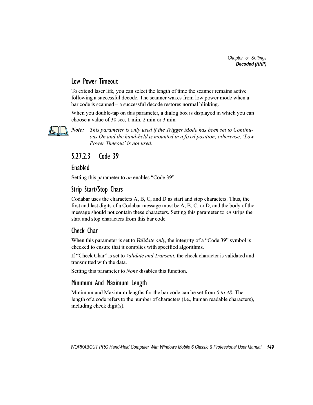 Psion Teklogix ISO 9001 user manual Strip Start/Stop Chars, Check Char, Minimum And Maximum Length 