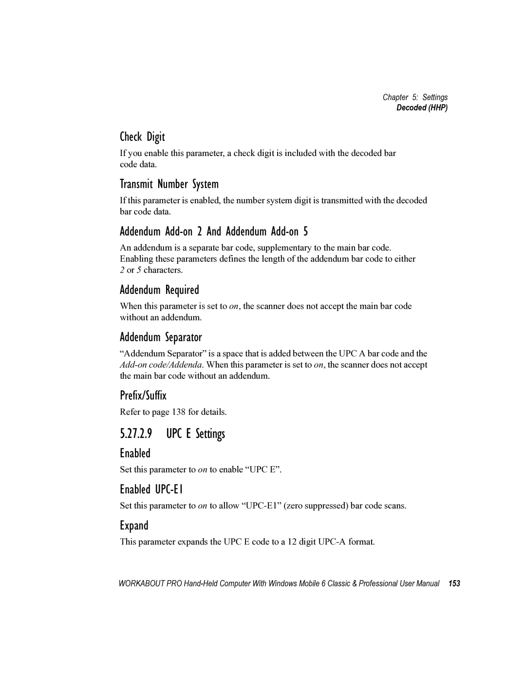 Psion Teklogix ISO 9001 user manual UPC E Settings, Transmit Number System, Expand 