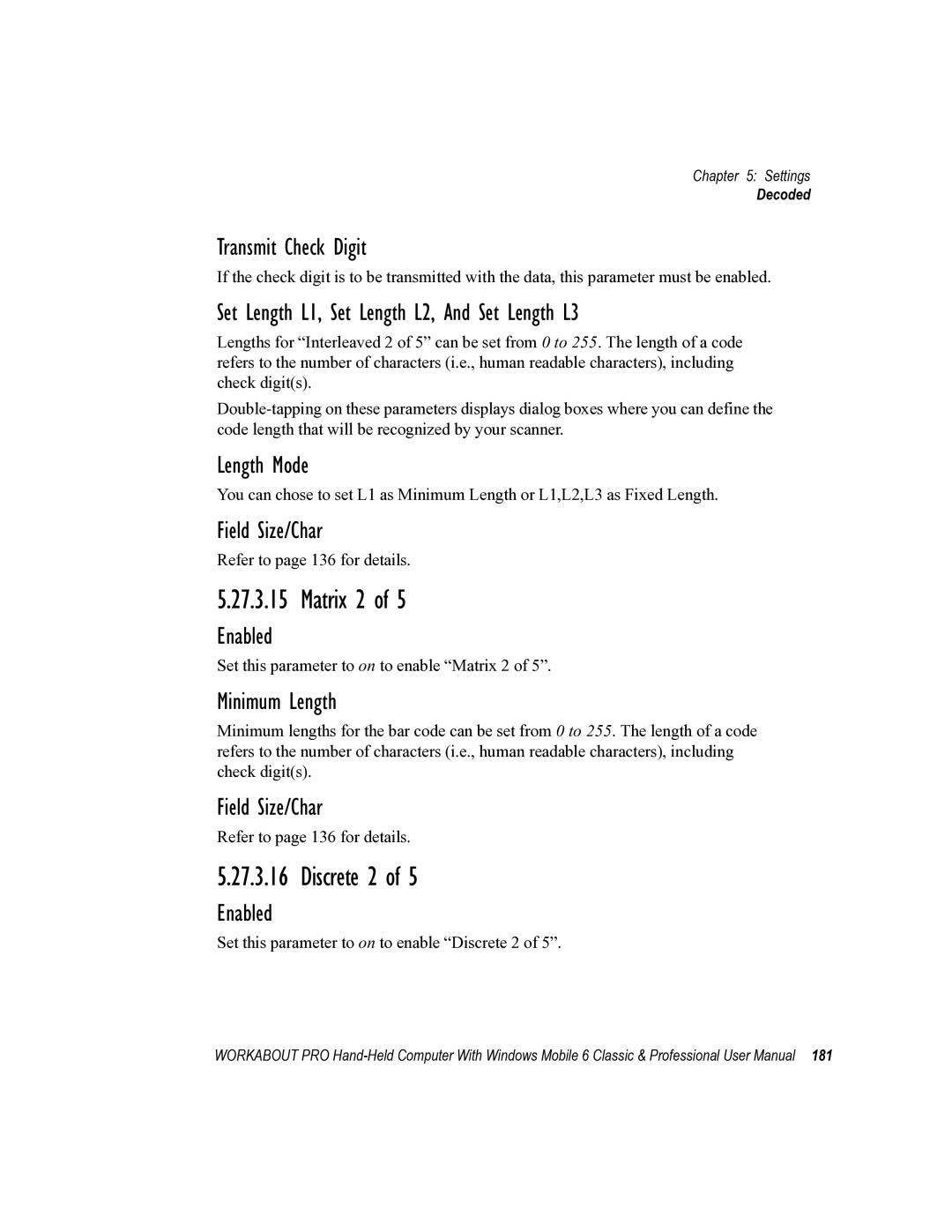 Psion Teklogix ISO 9001 user manual Matrix 2 