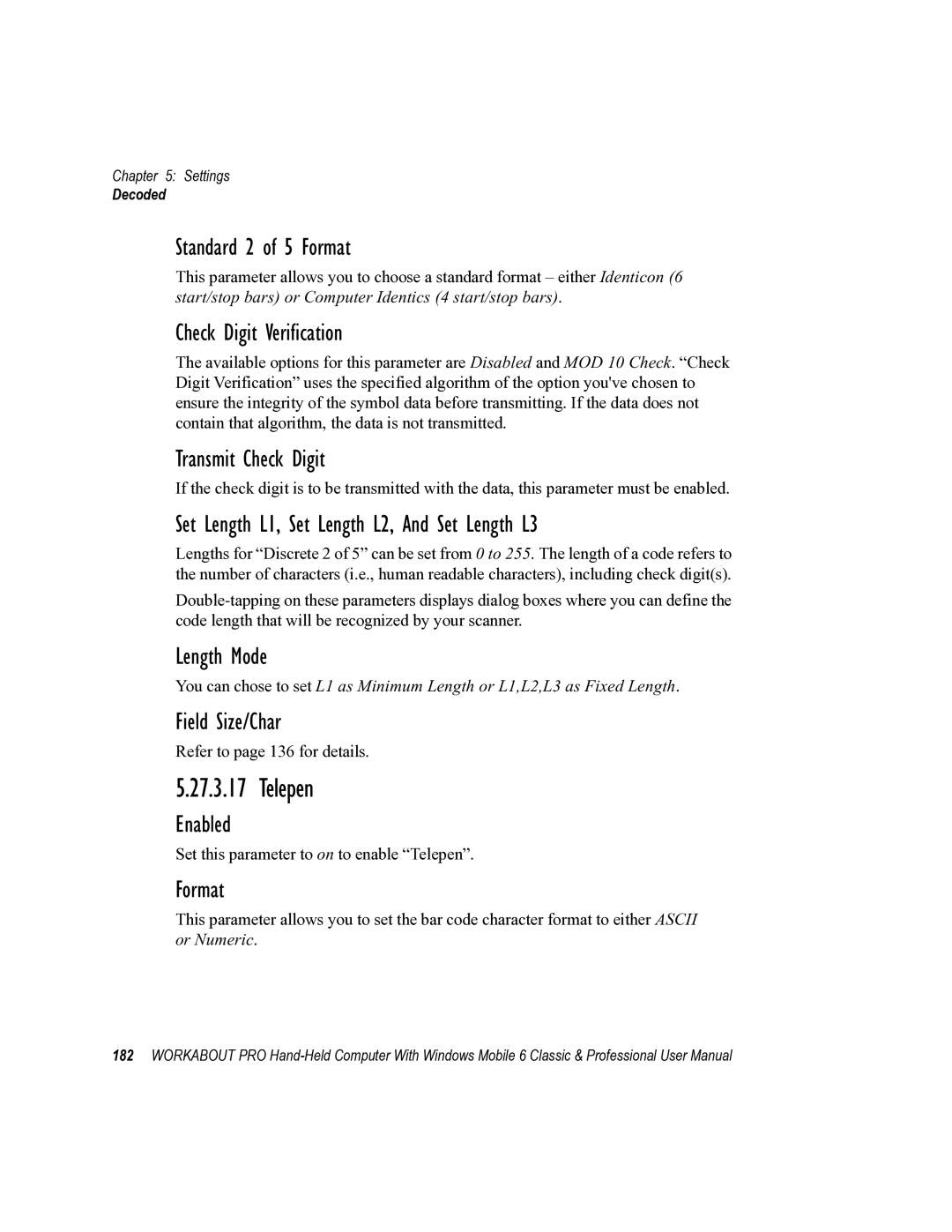 Psion Teklogix ISO 9001 user manual Standard 2 of 5 Format 